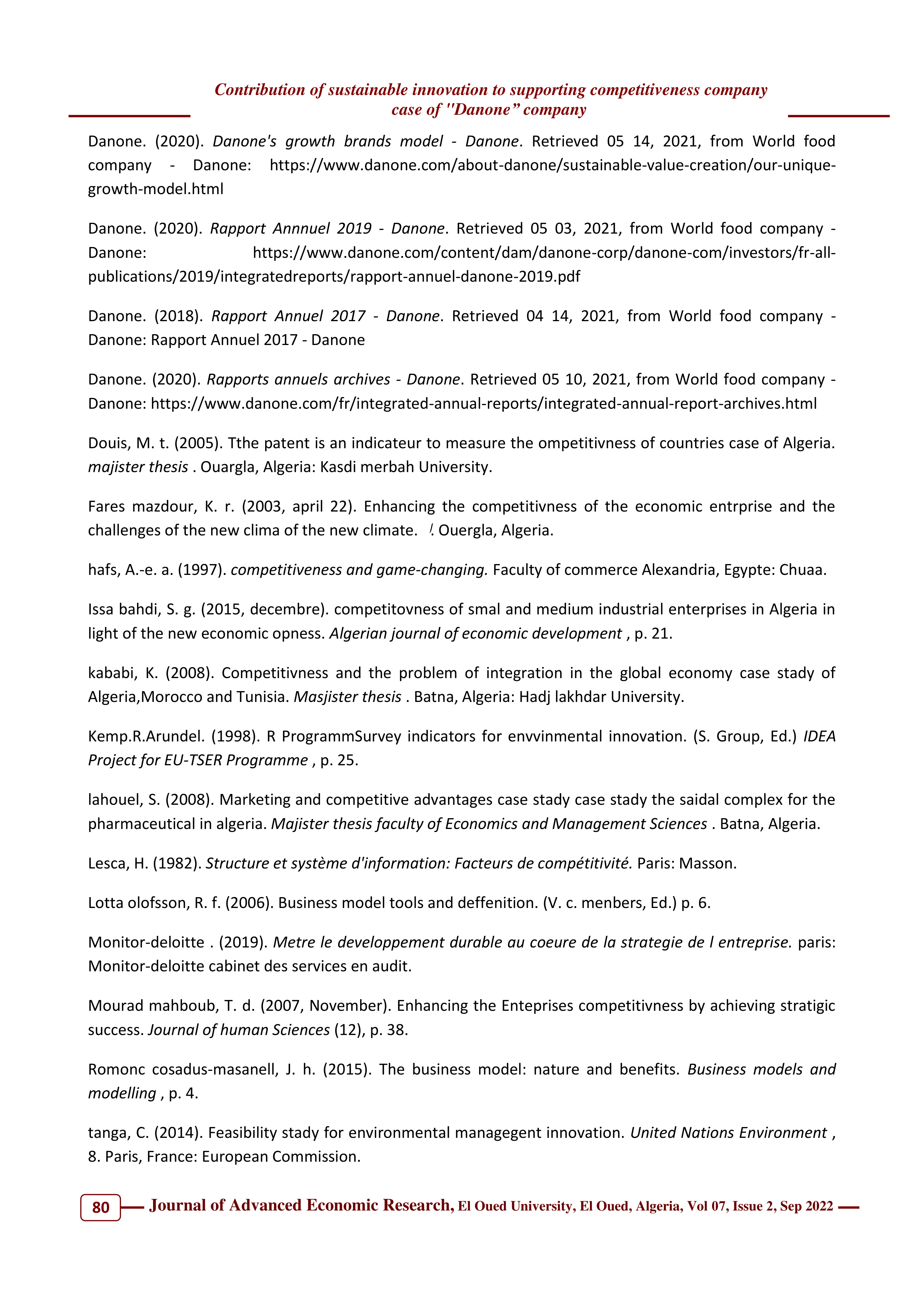 Danone Sustainability Report — page 20