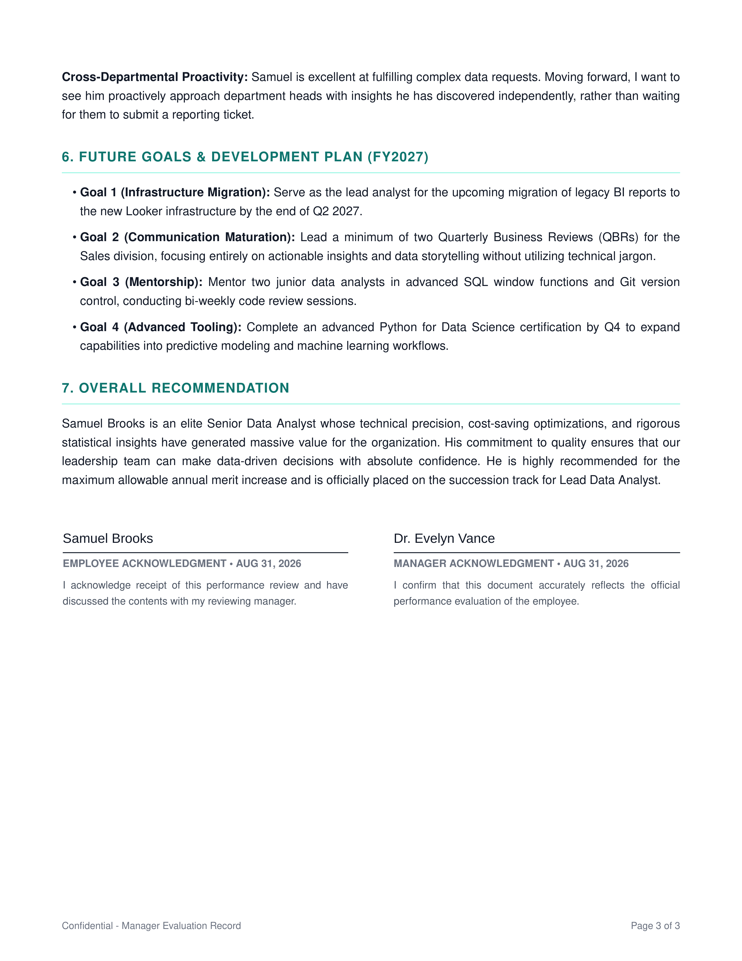 Data Analyst Performance Review — page 3