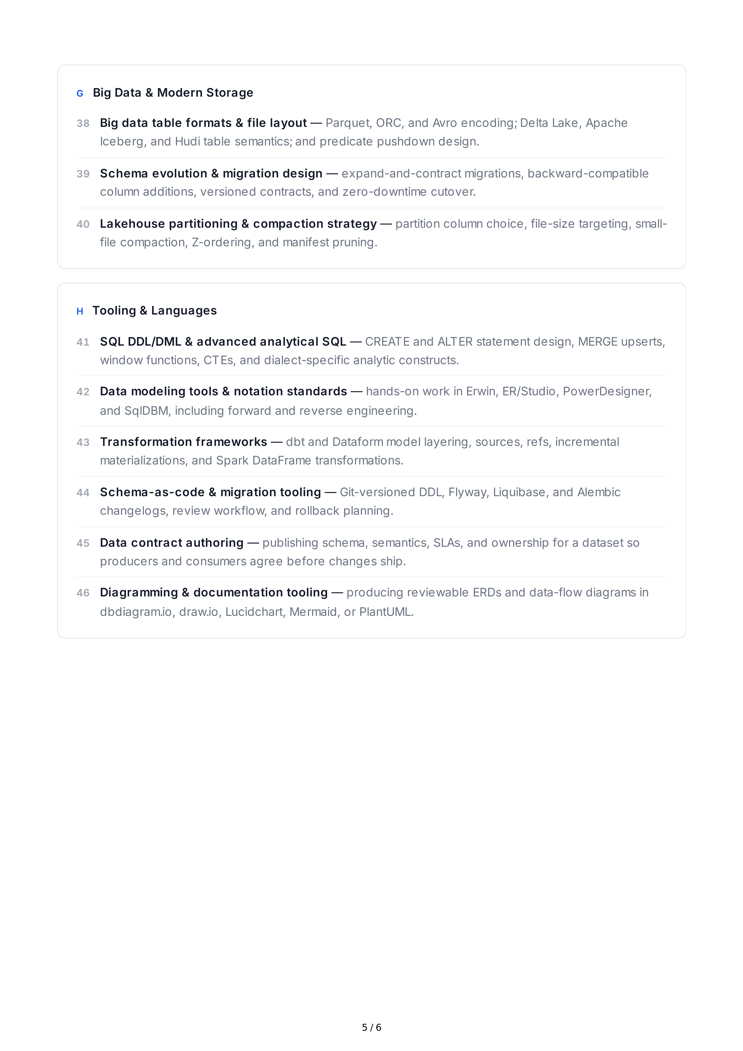 Data Modeling Hard Skills — page 5