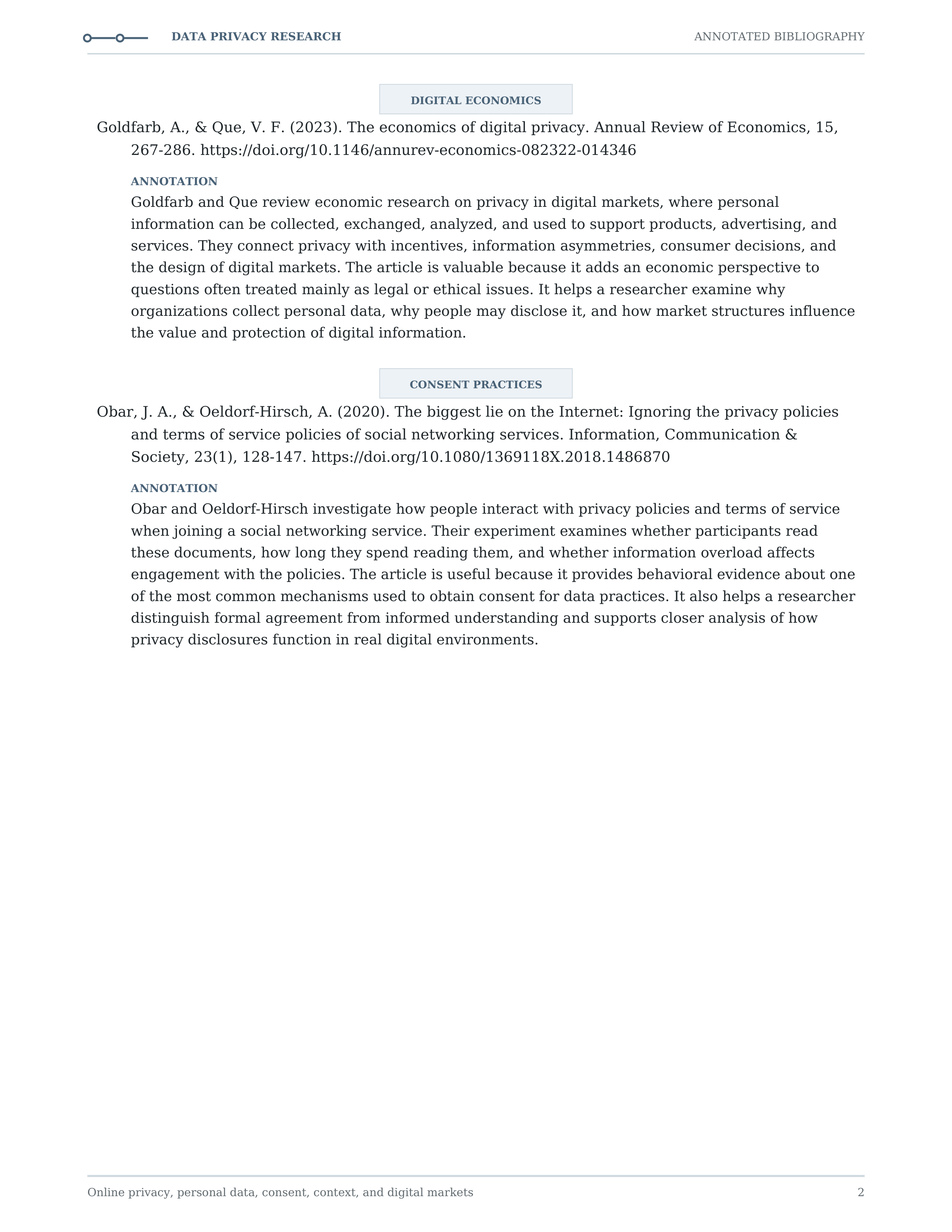 Data Privacy Annotated Bibliography — page 2