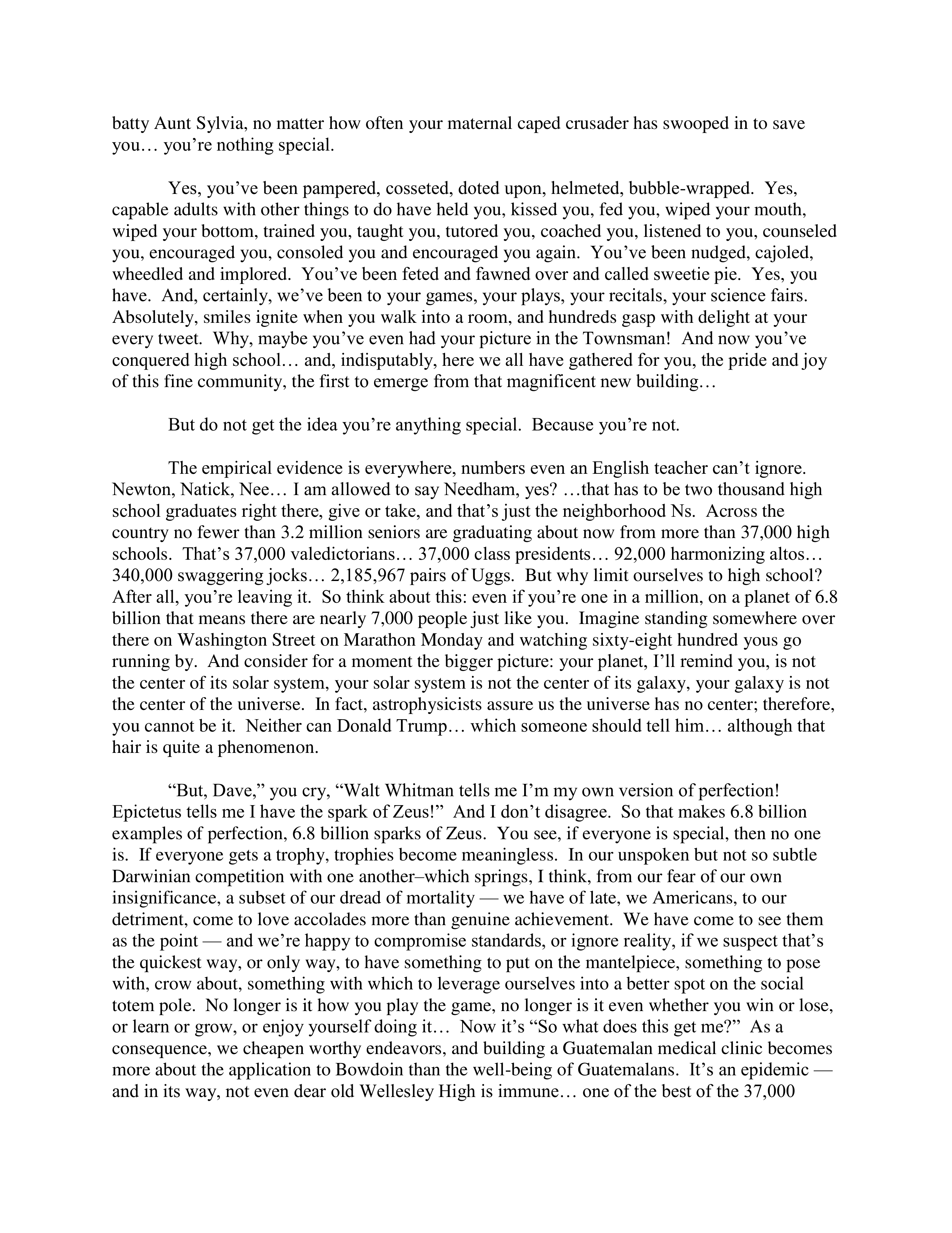 David McCullough Jr. Commencement Speech – AI Commencement Speech ...