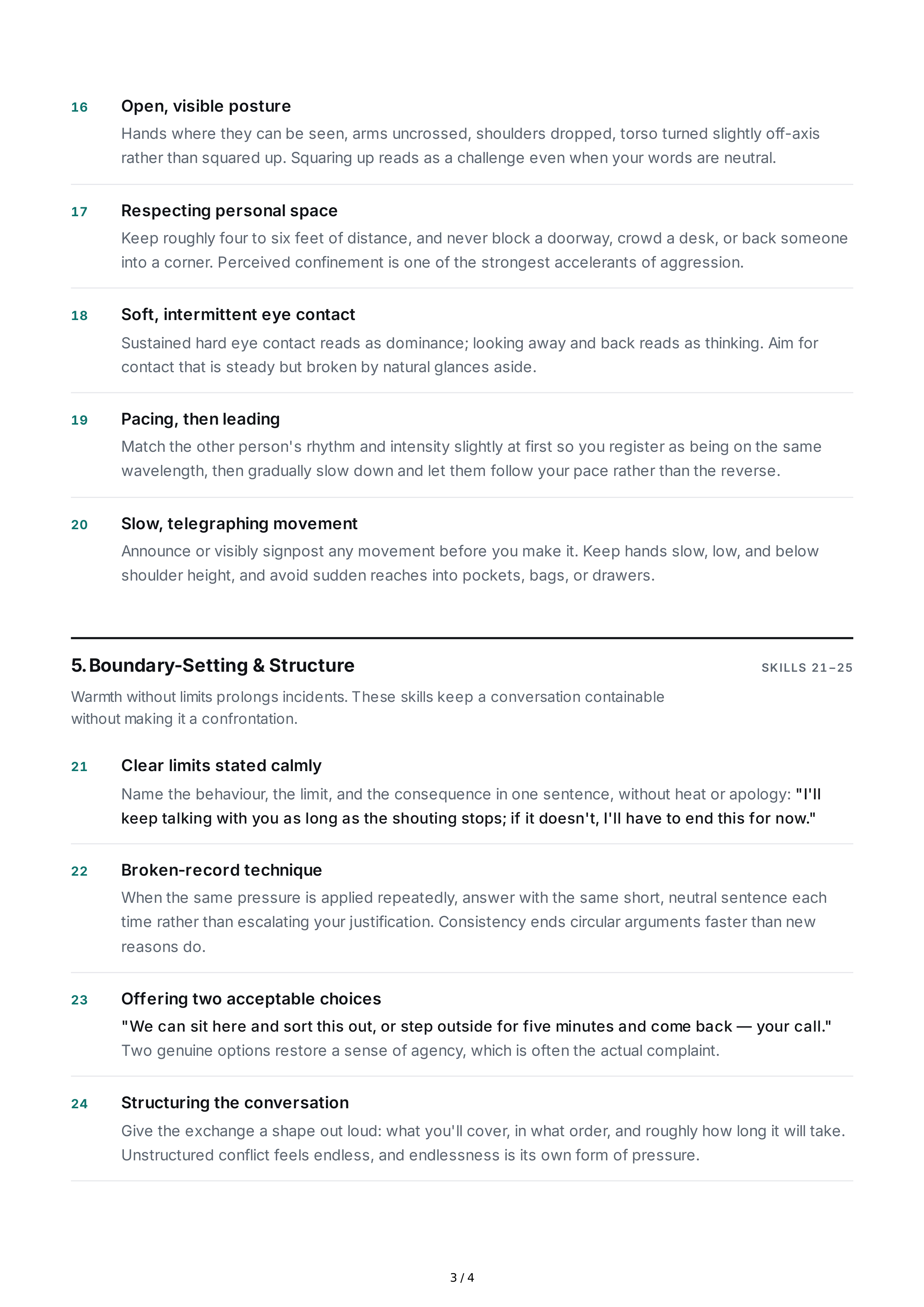 De-escalation Interpersonal Skills — page 3