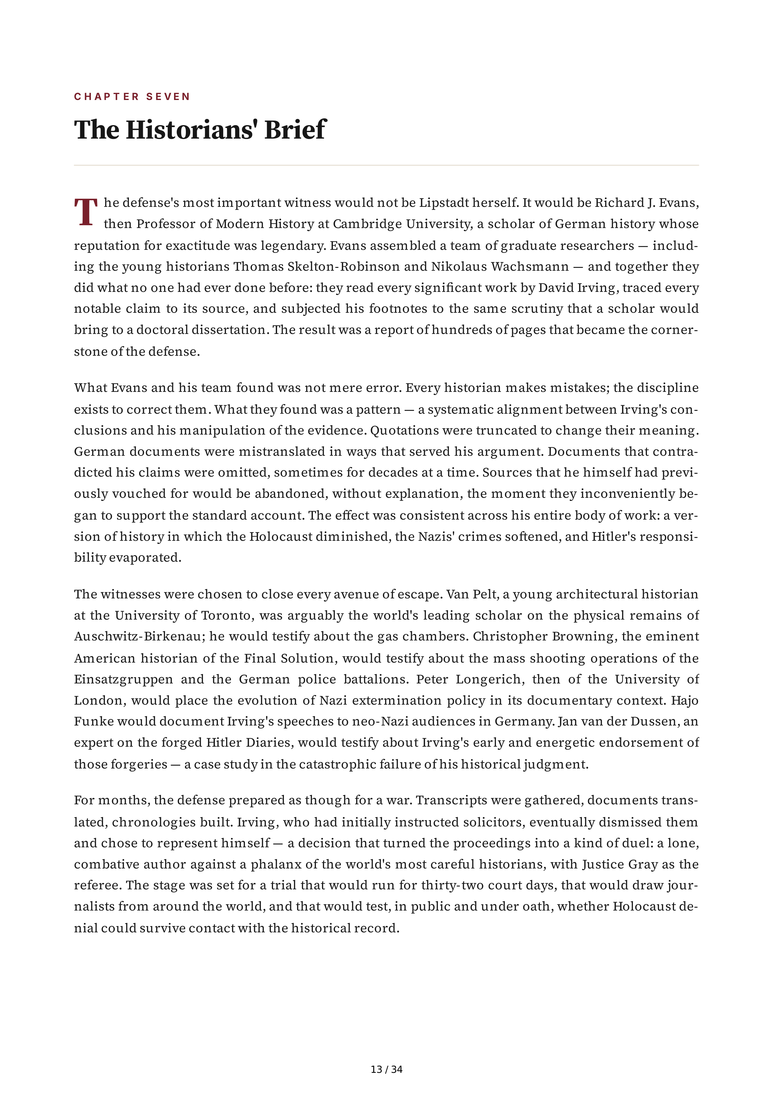 Deborah Lipstadt History on Trial My Day in Court with a Holocaust Denier Biography — page 13