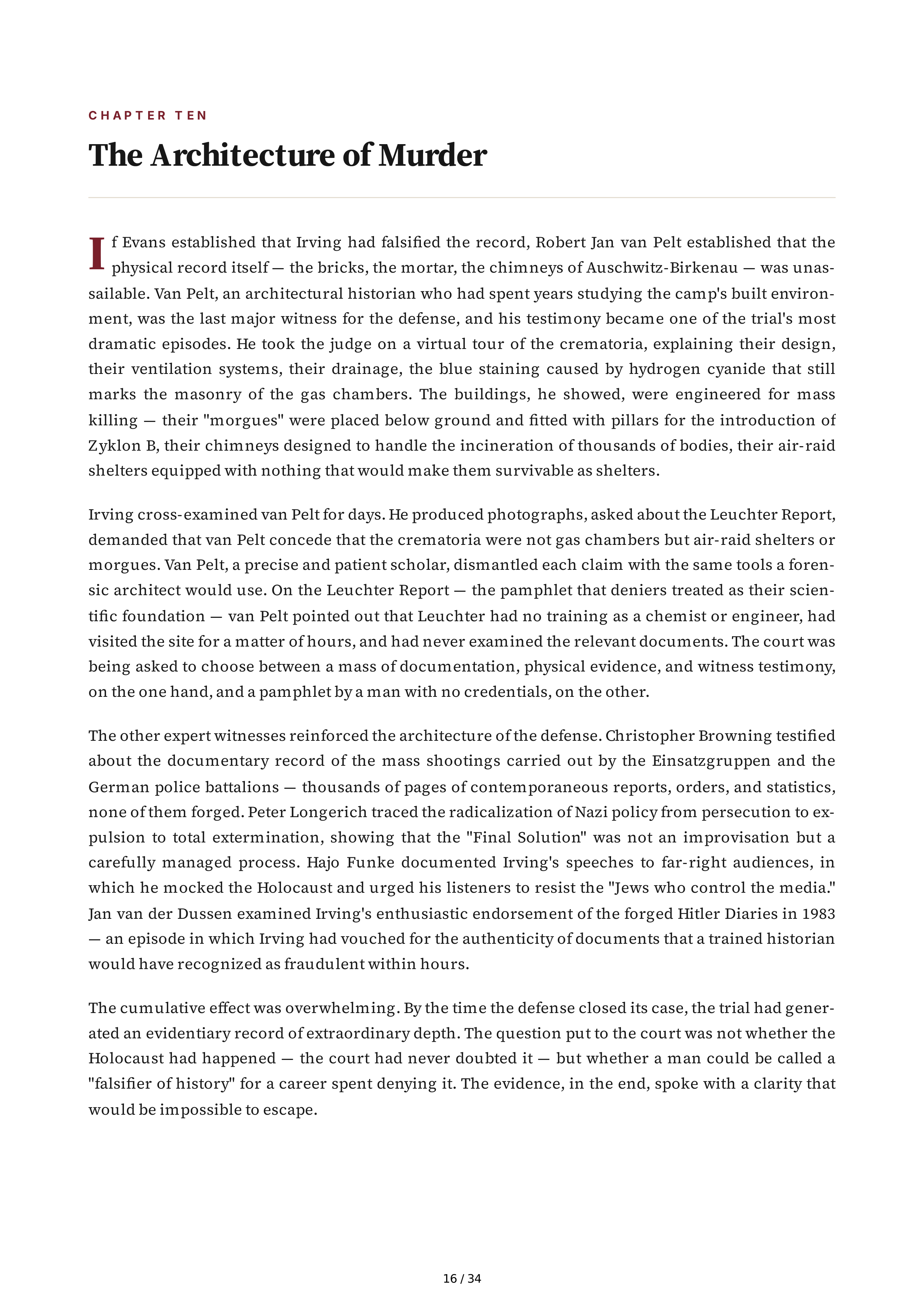 Deborah Lipstadt History on Trial My Day in Court with a Holocaust Denier Biography — page 16