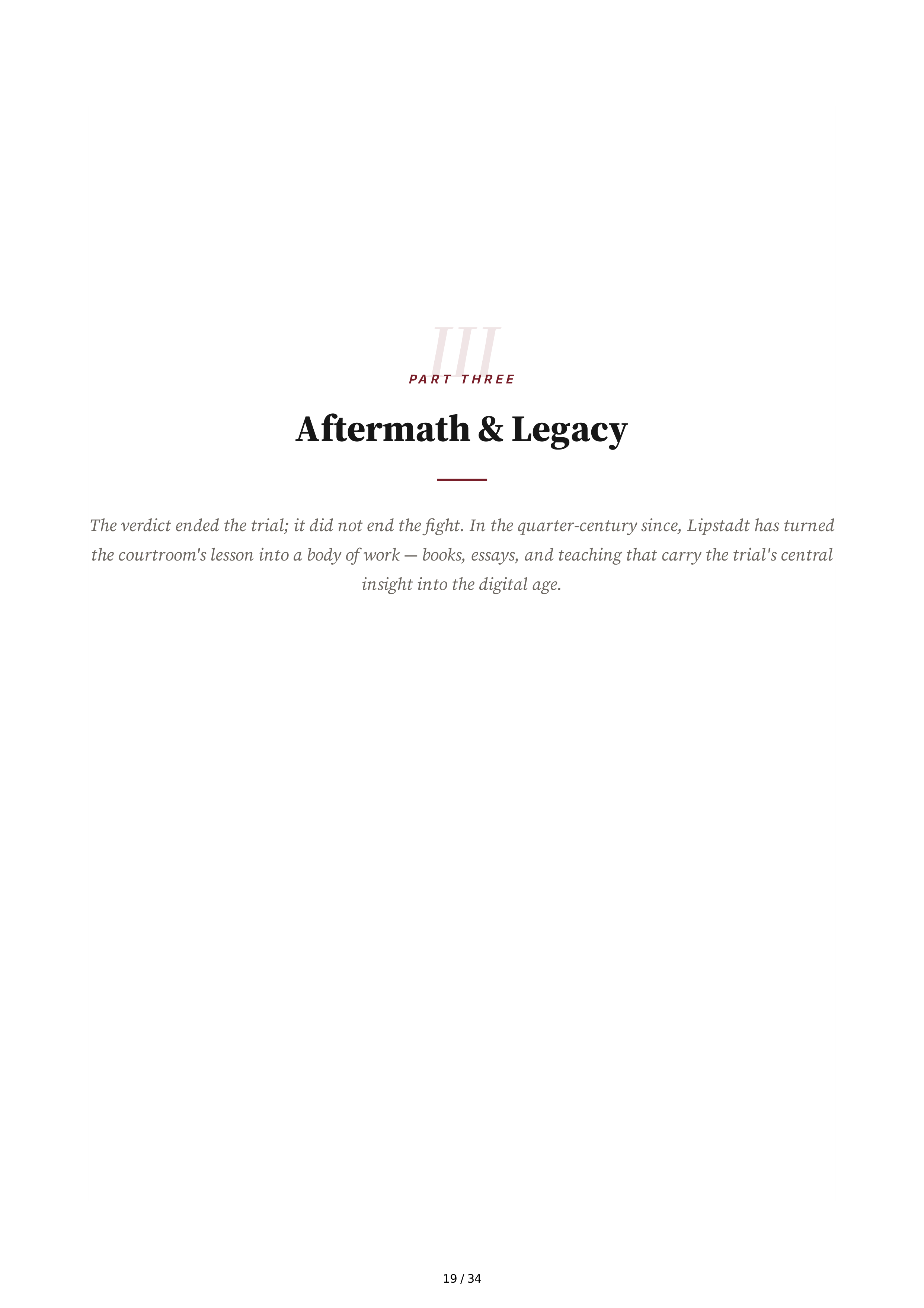 Deborah Lipstadt History on Trial My Day in Court with a Holocaust Denier Biography — page 19