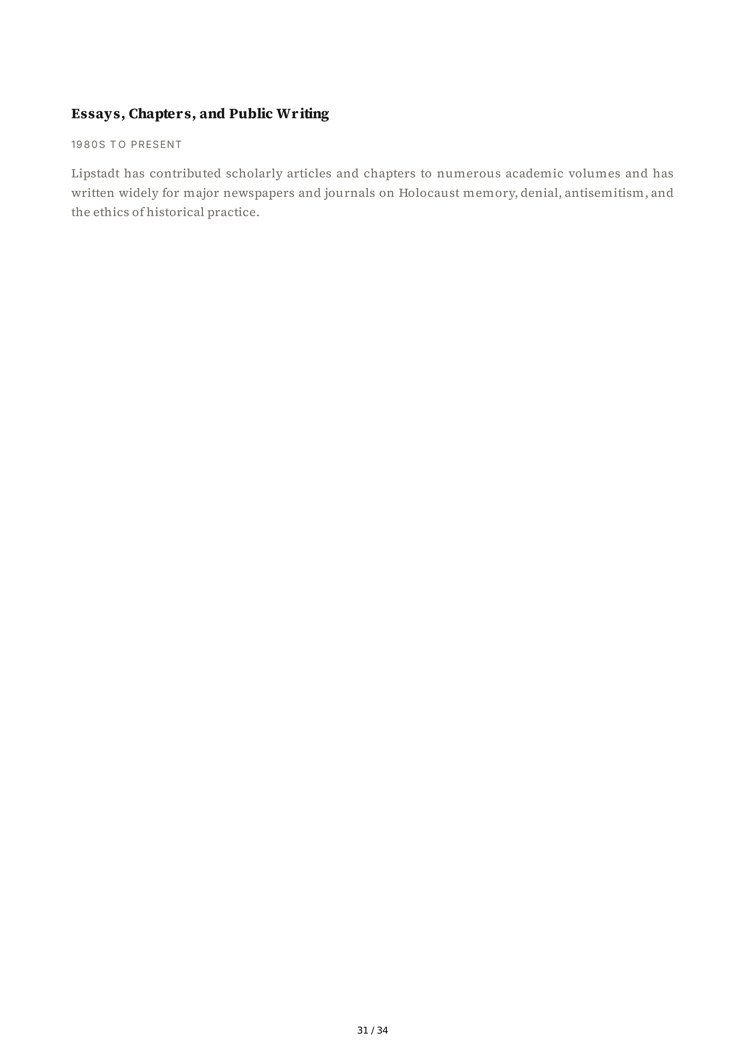 Deborah Lipstadt History on Trial My Day in Court with a Holocaust Denier Biography — page 31