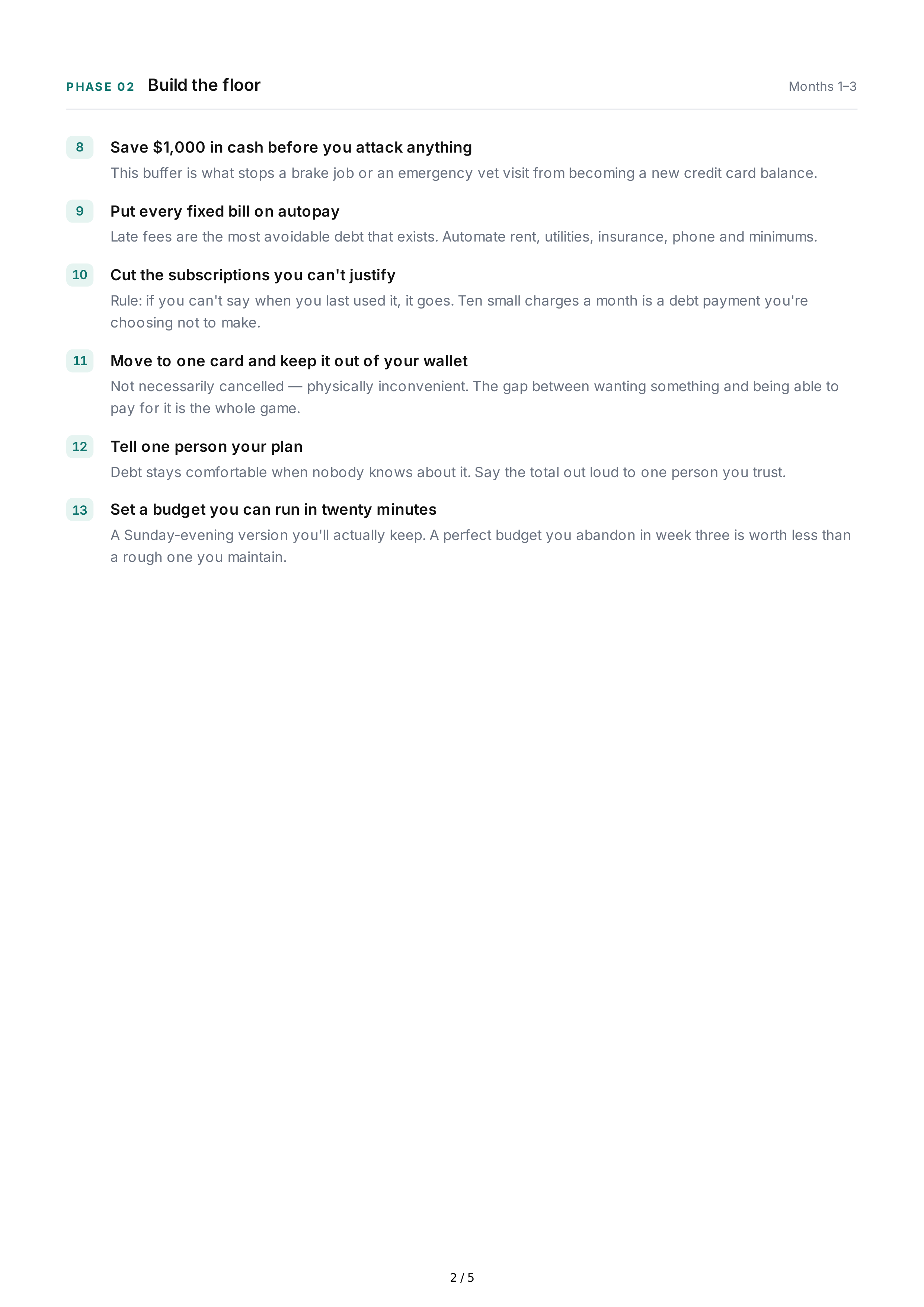 Debt-Free Life Goals — page 2