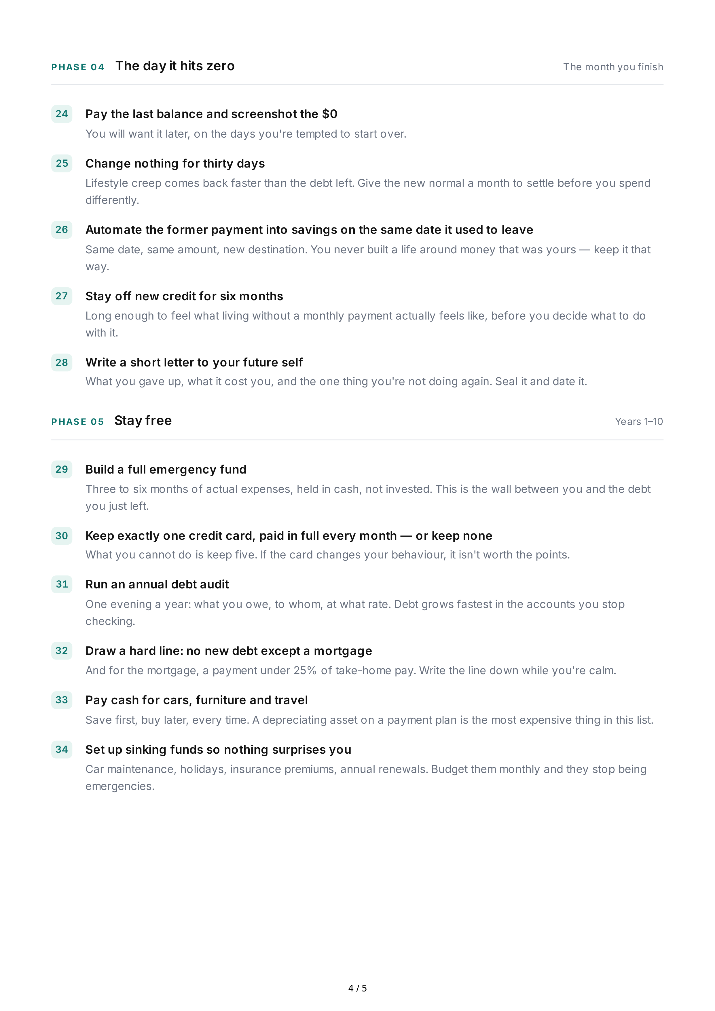 Debt-Free Life Goals — page 4