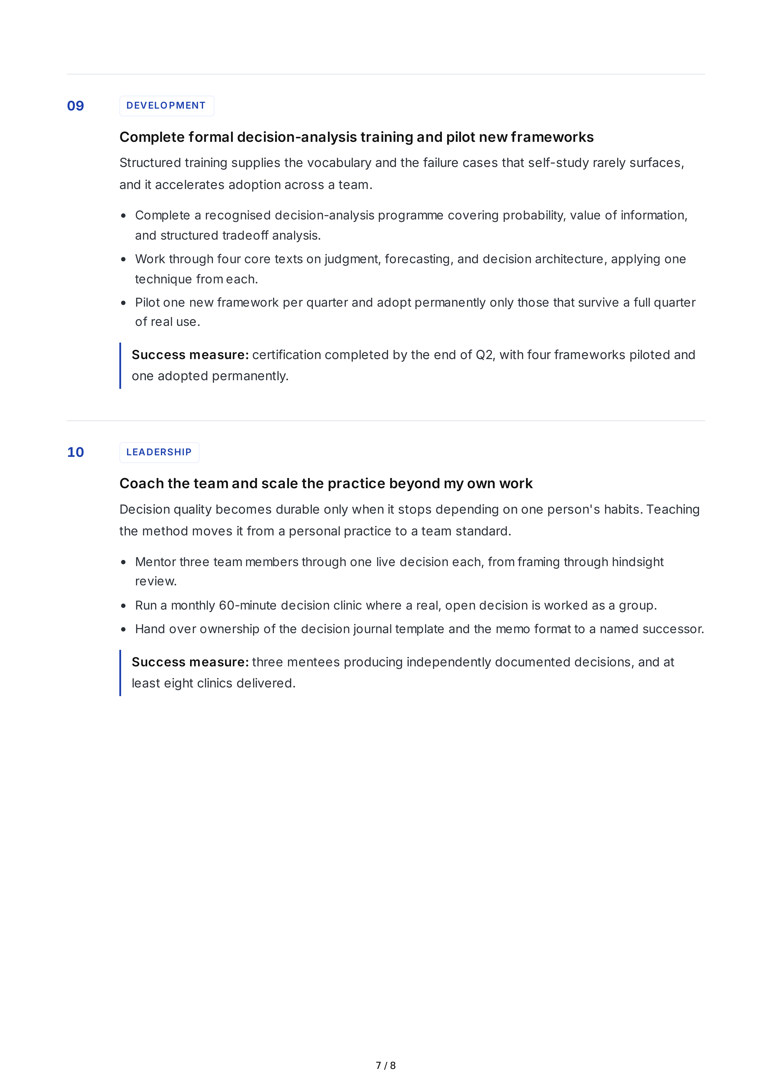 Decision-Making Professional Goals — page 7