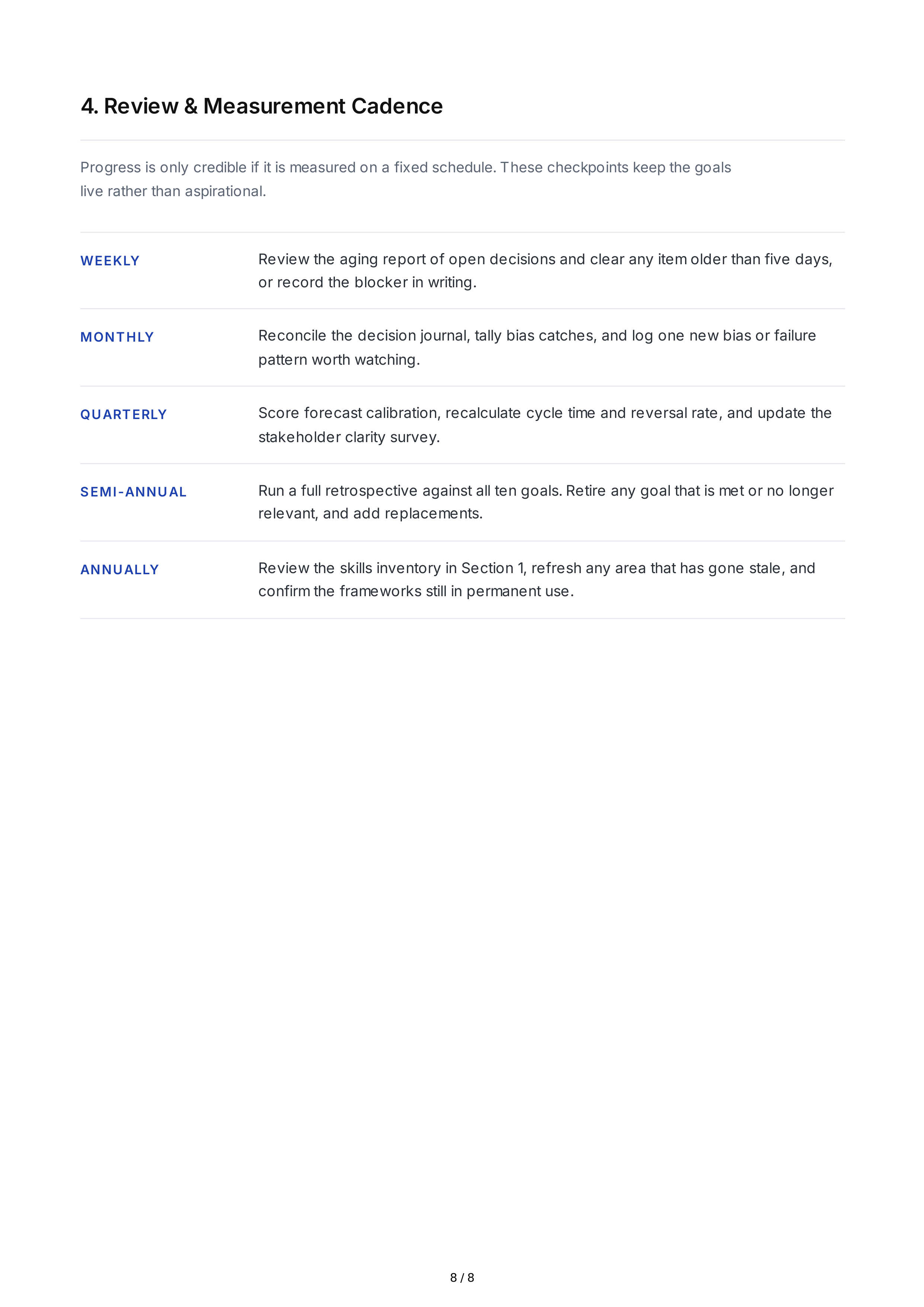 Decision-Making Professional Goals — page 8