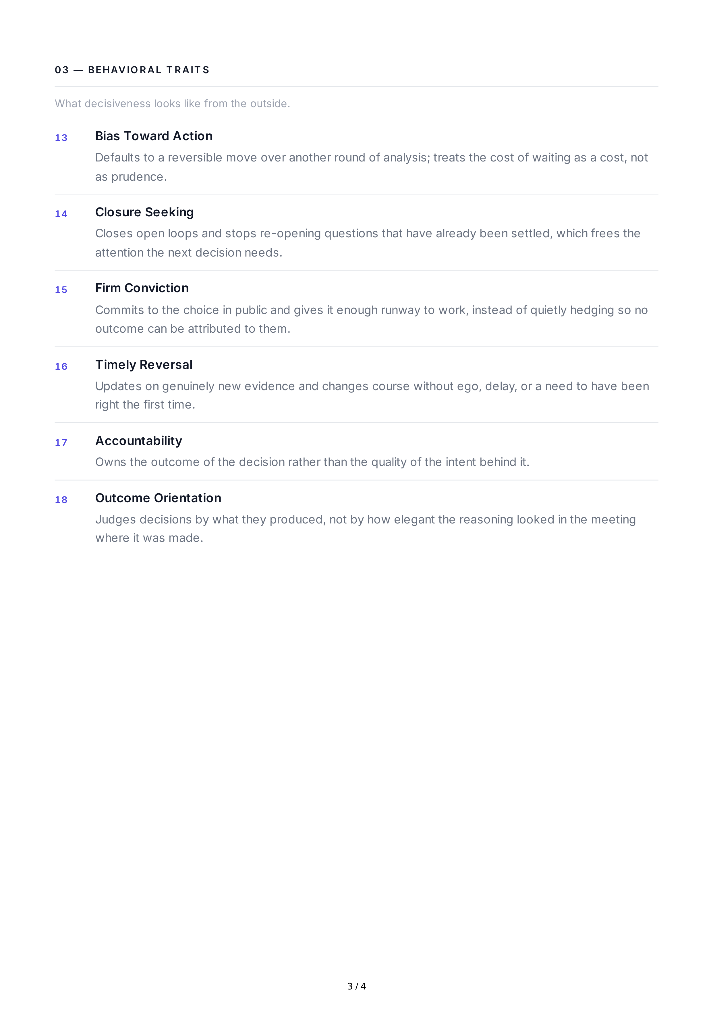 Decisiveness Personality Traits — page 3