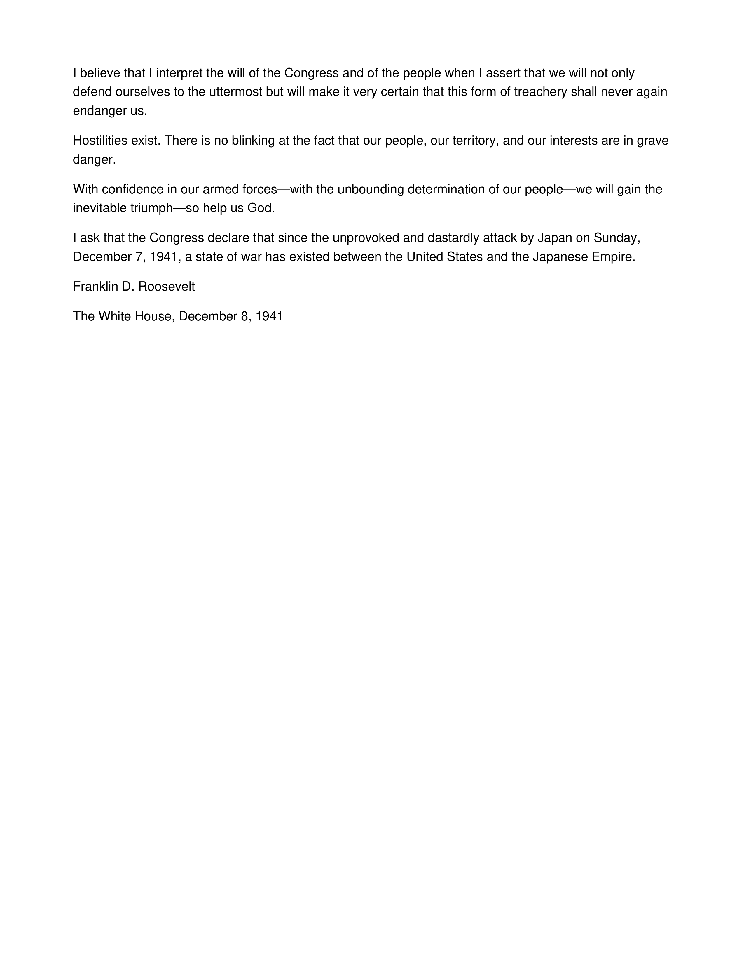 Declaration of War Persuasive Speech — page 2