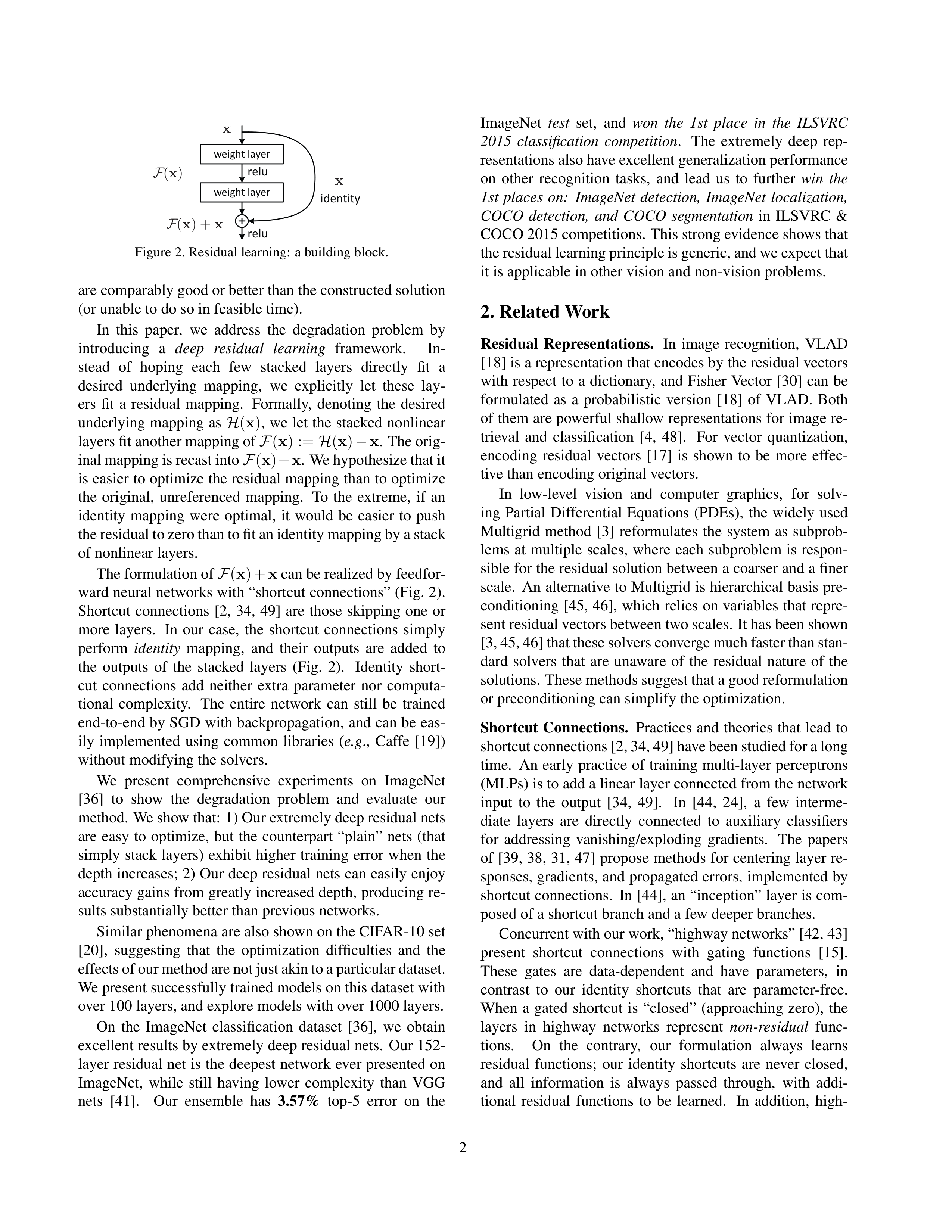 Deep Residual Learning for Image Recognition Research Paper by Microsoft — page 2
