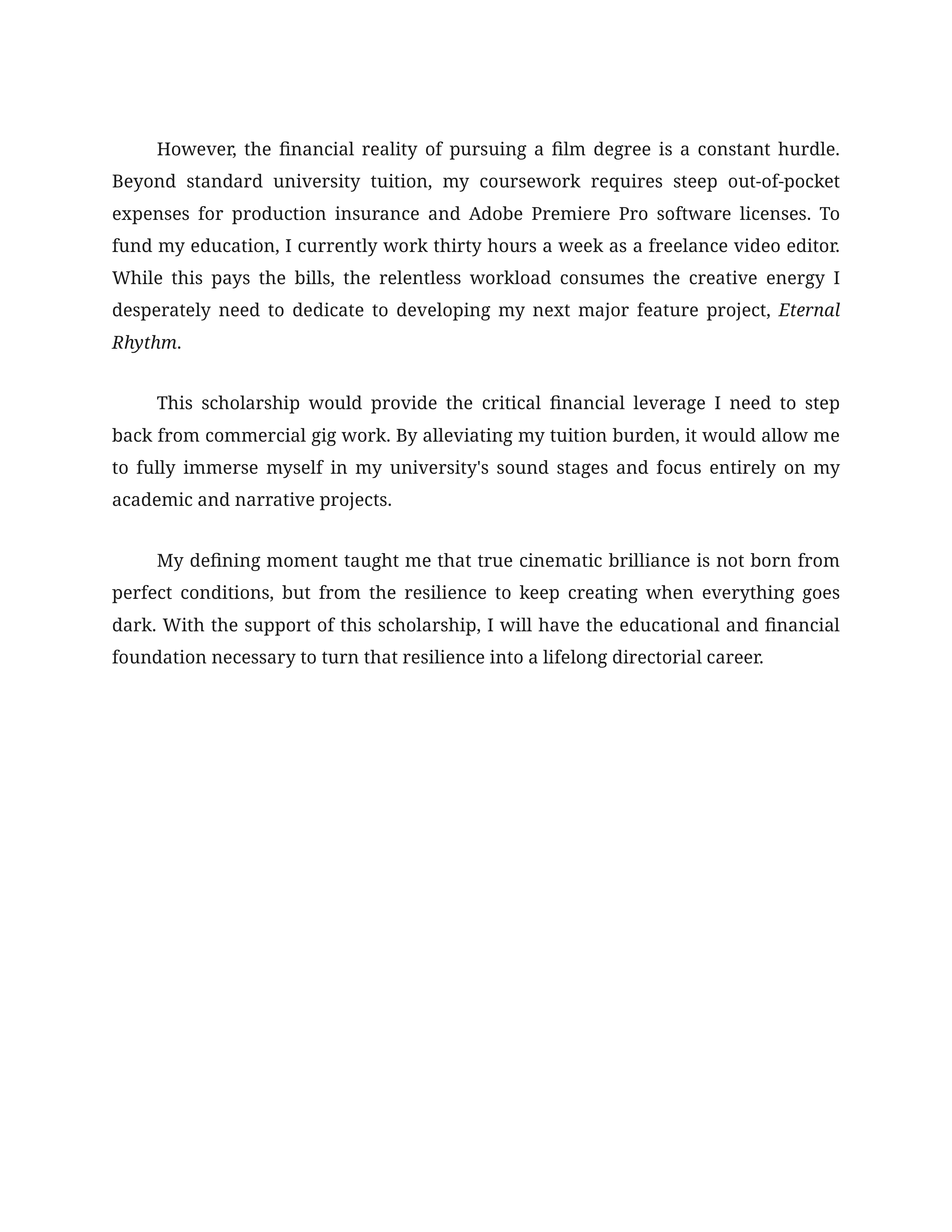 Defining Moment in My Life Scholarship Essay — page 2