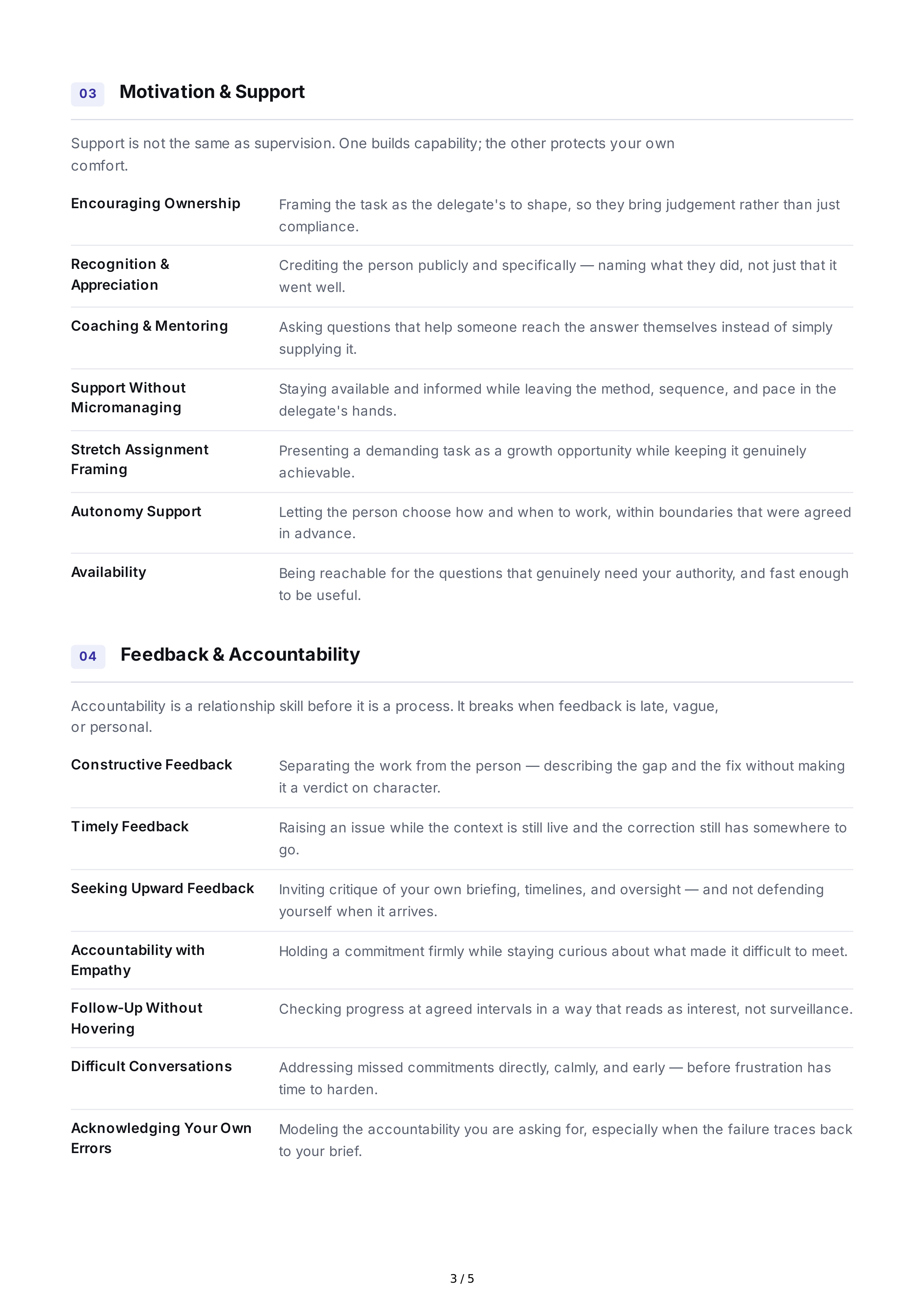 Delegation Interpersonal Skills — page 3