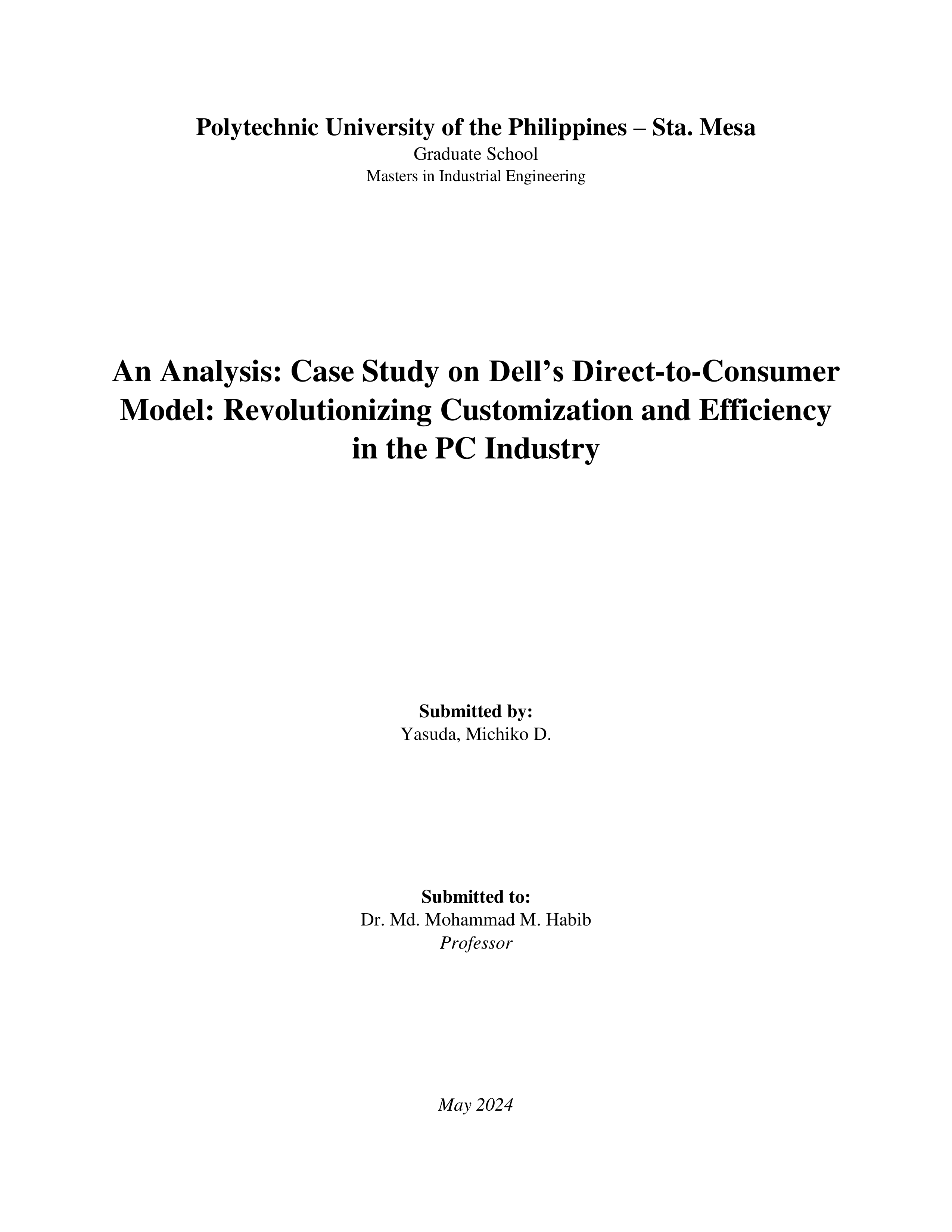 DELL Case Study  — page 1