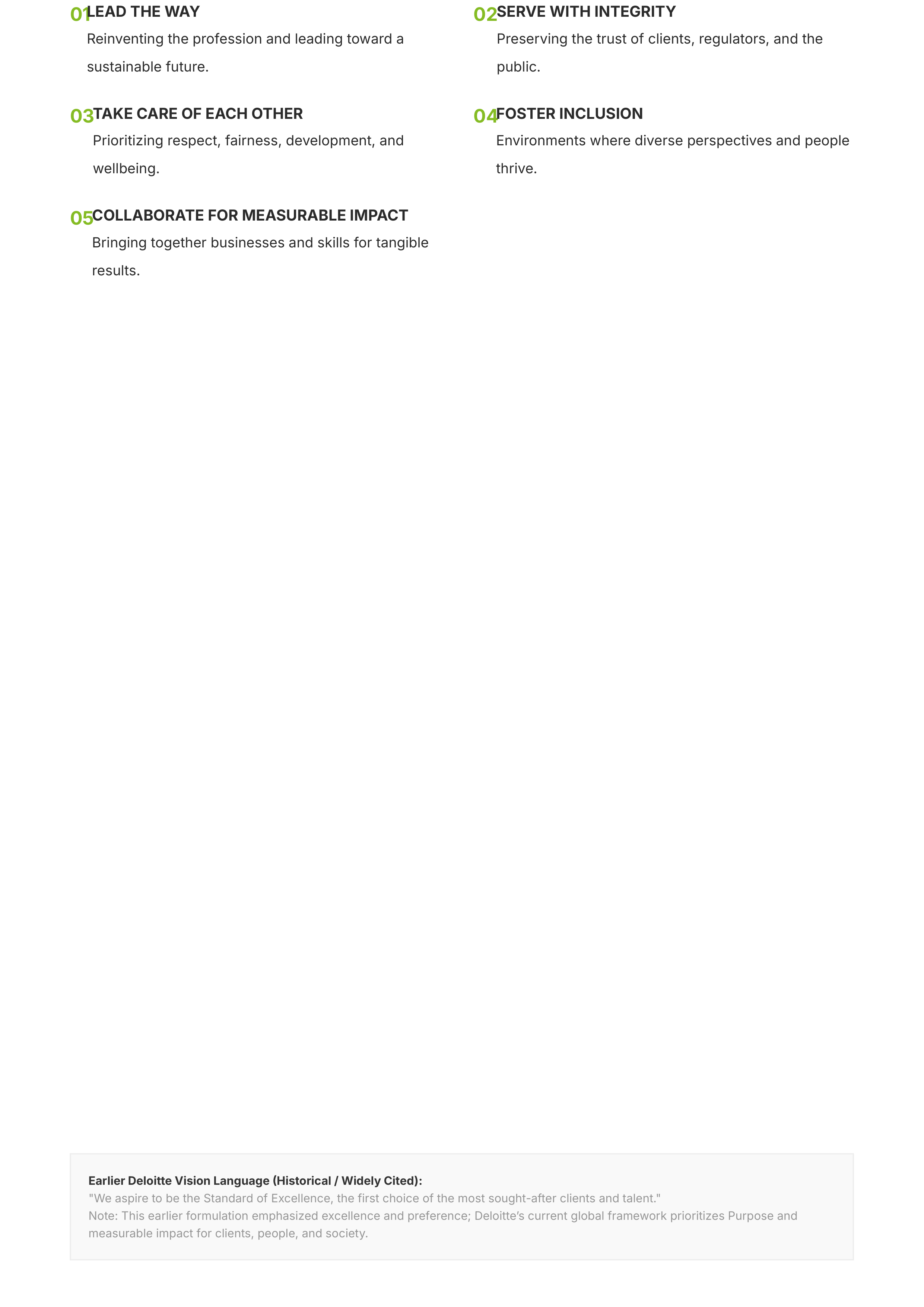 Deloitte Consulting Vision Statement — page 2
