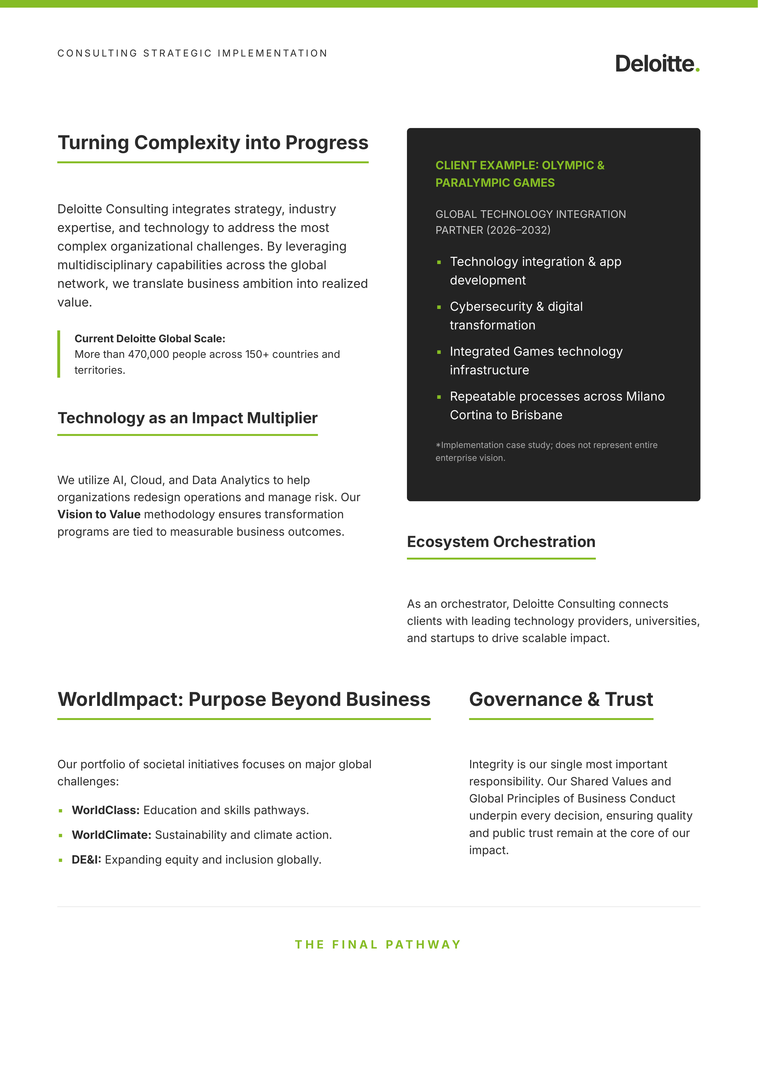 Deloitte Consulting Vision Statement — page 3