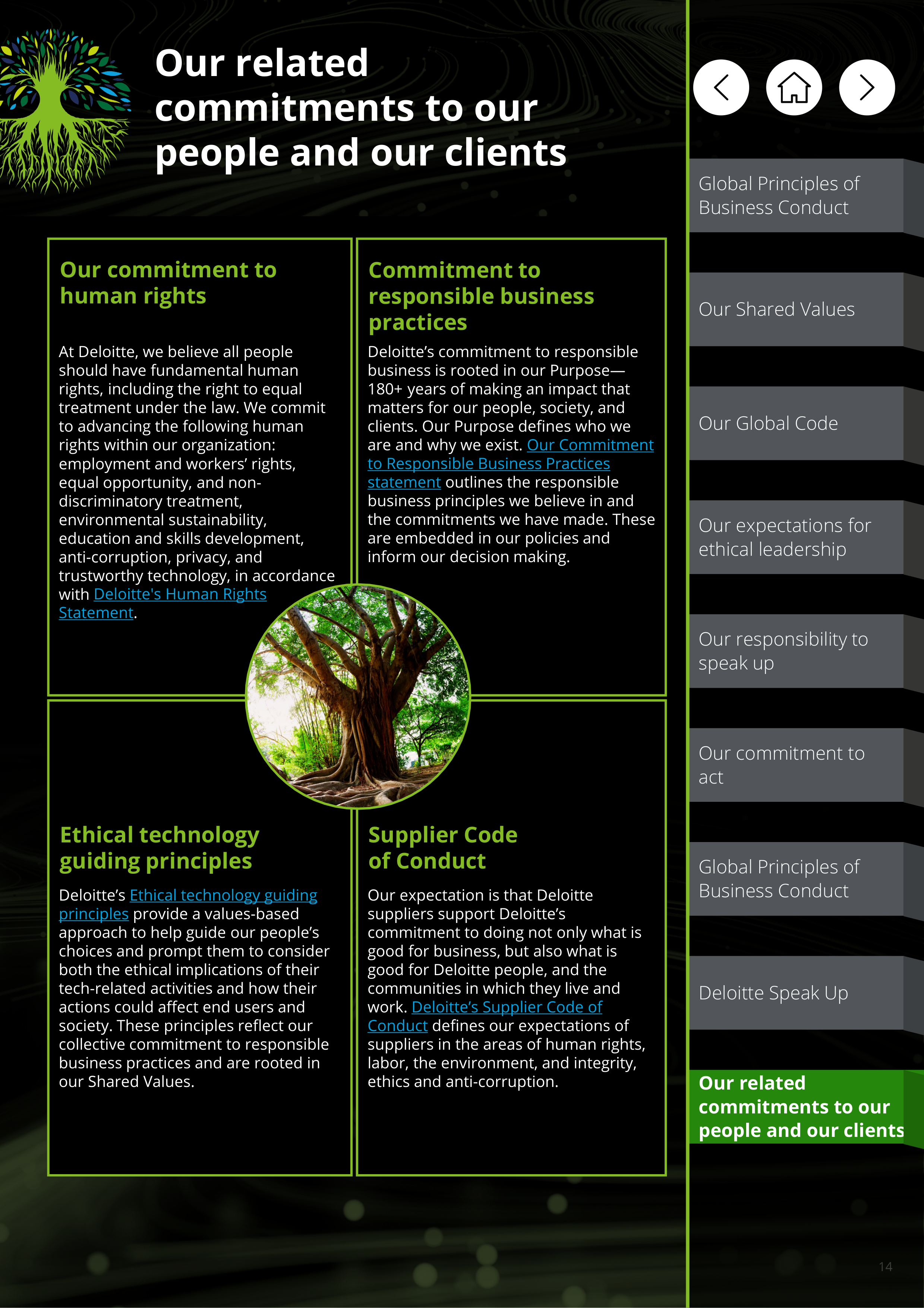 Deloitte Global Principles of Business Conduct Handbook — page 14