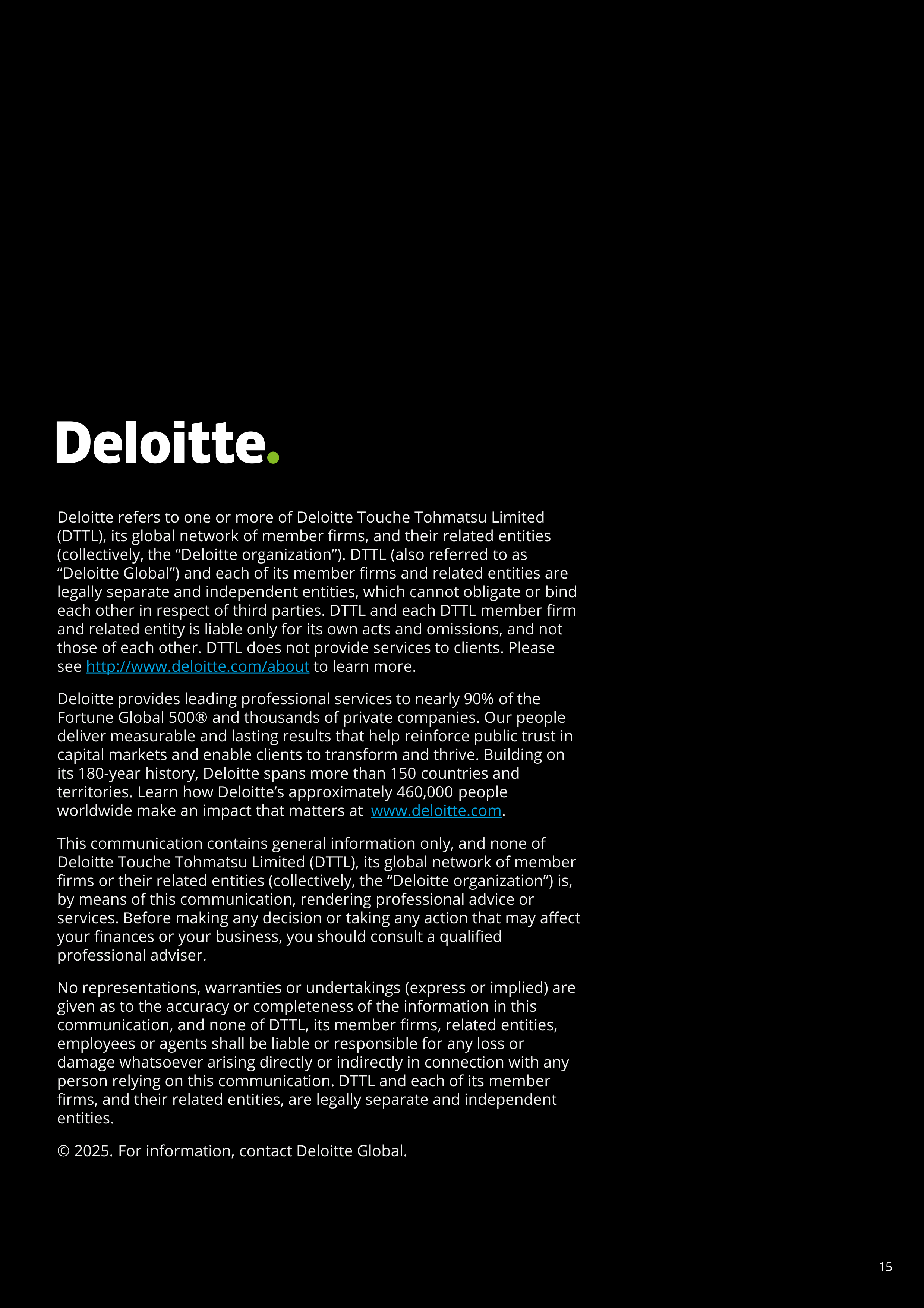Deloitte Global Principles of Business Conduct Handbook — page 15