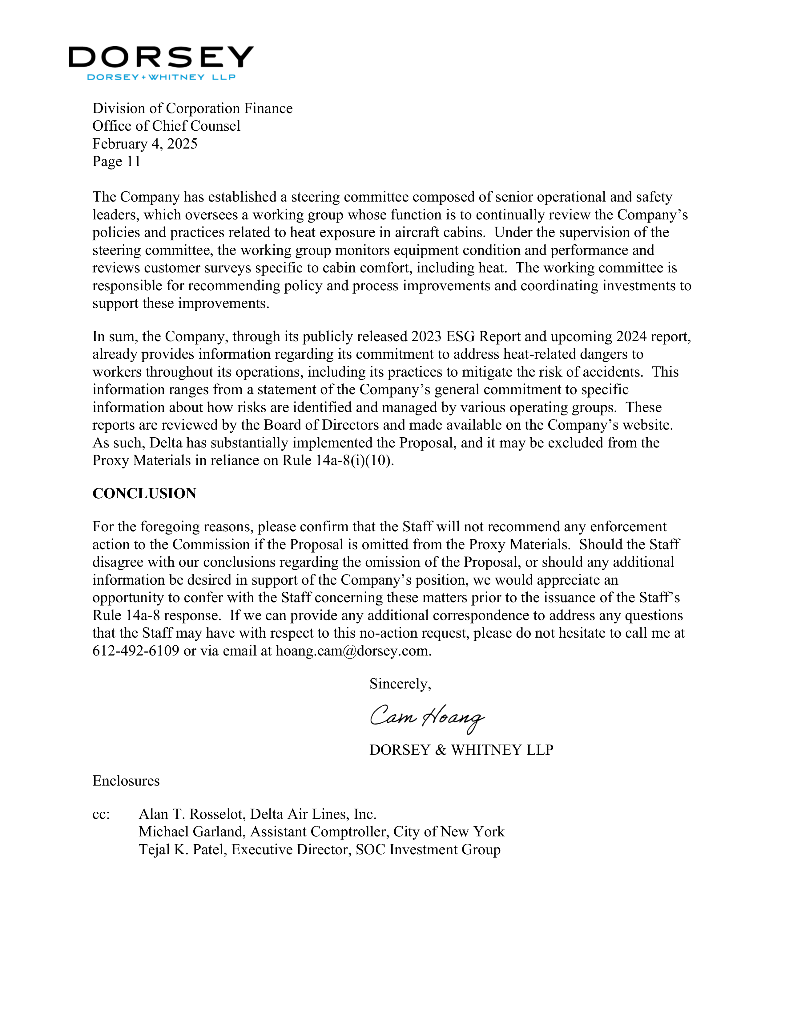 Delta Air Lines proposal  — page 11