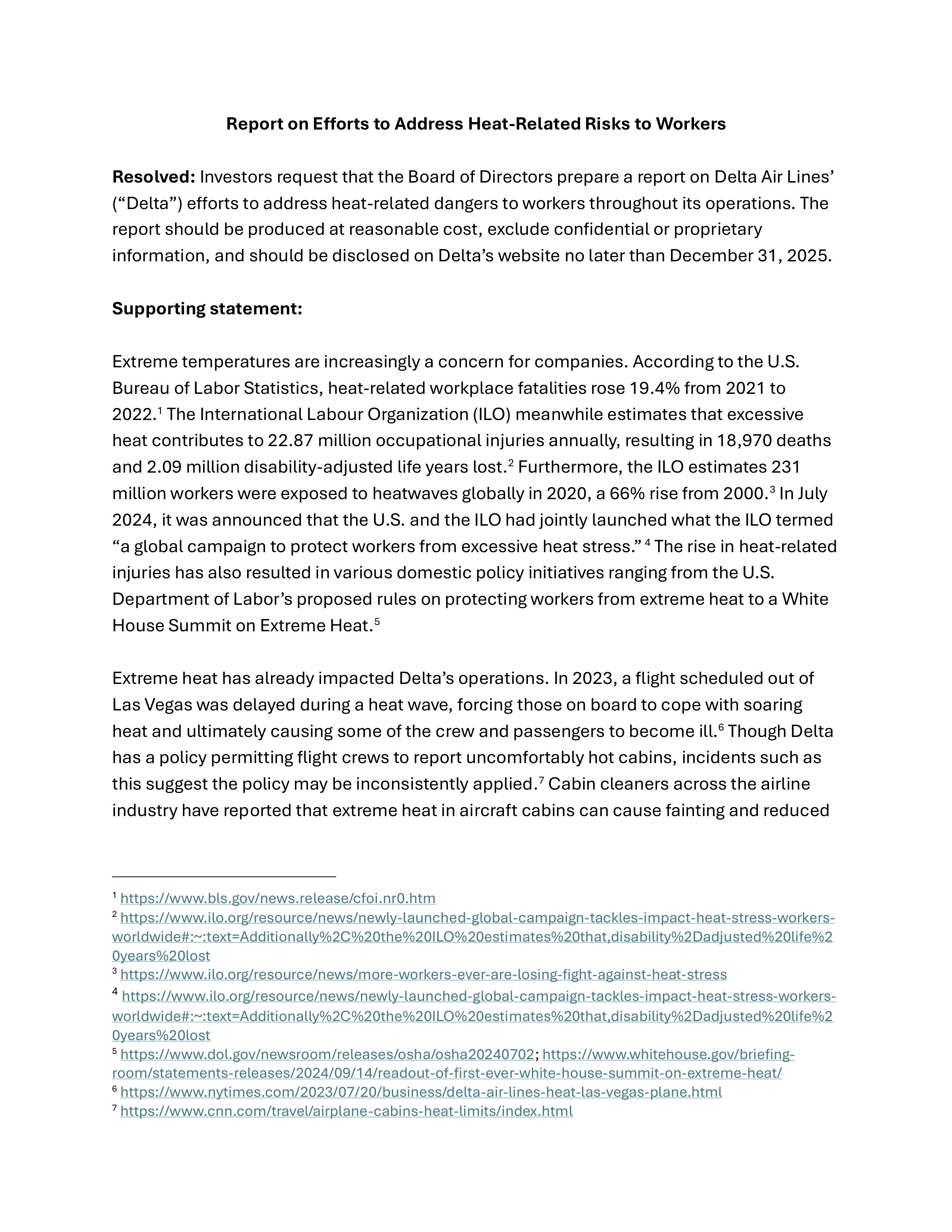 Delta Air Lines proposal  — page 18
