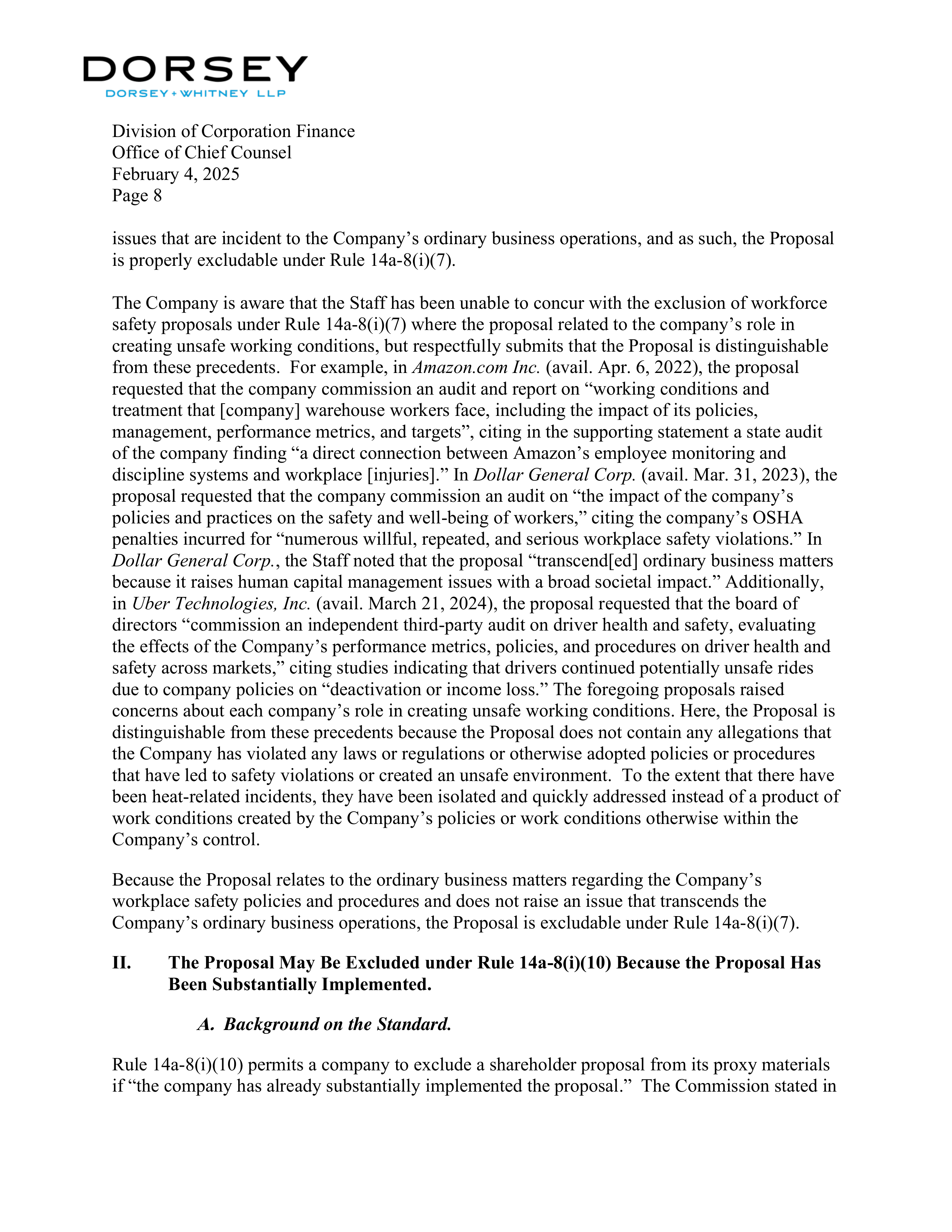 Delta Air Lines proposal  — page 8