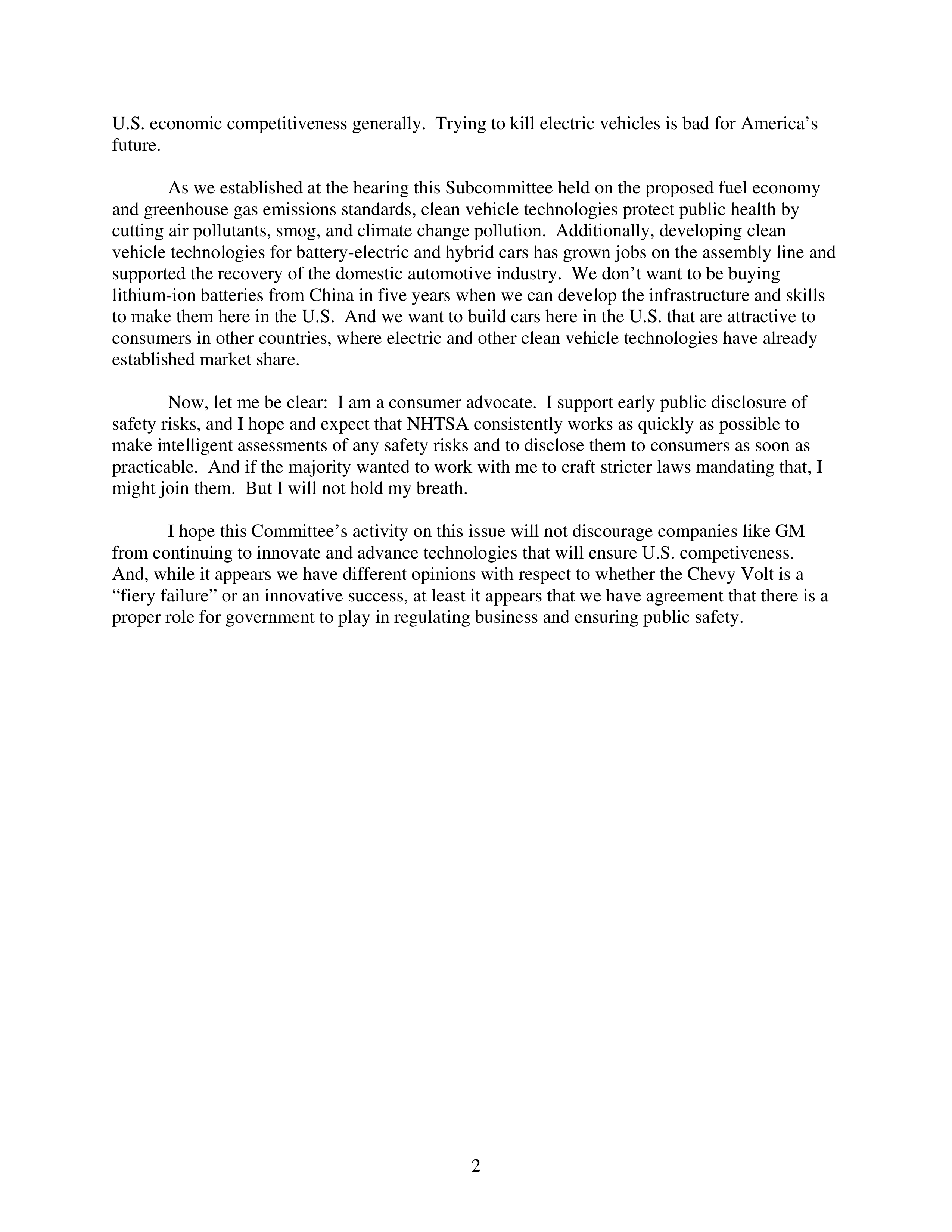 Dennis Kucinich Opening Statement — page 2