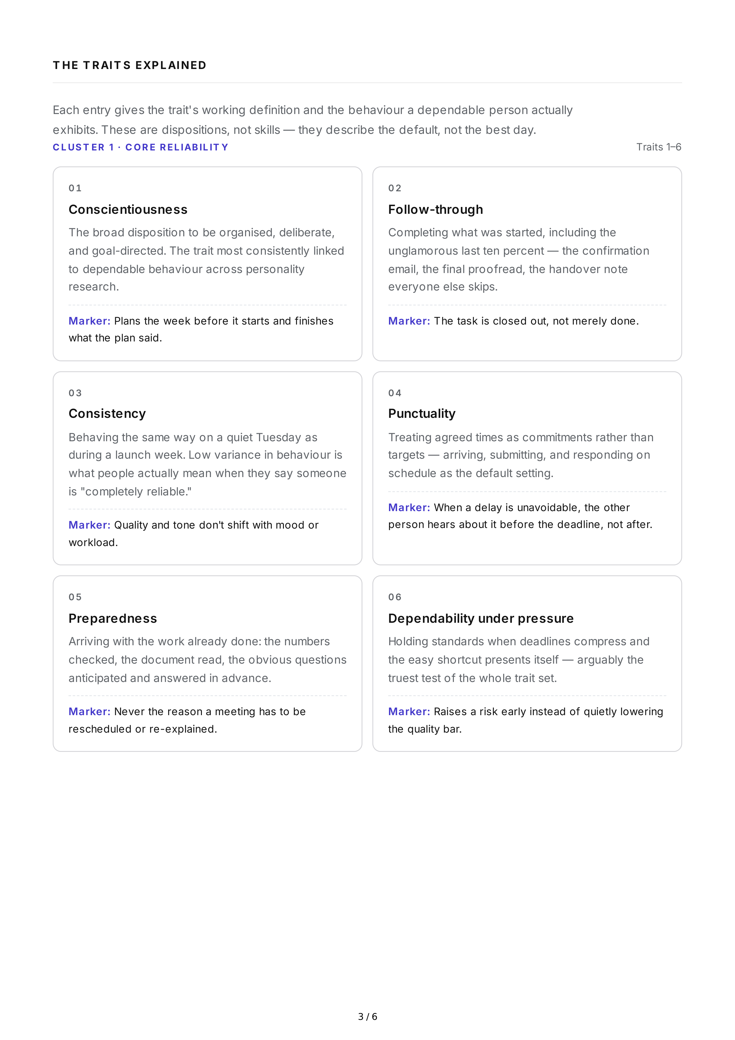 Dependability Personality Traits — page 3