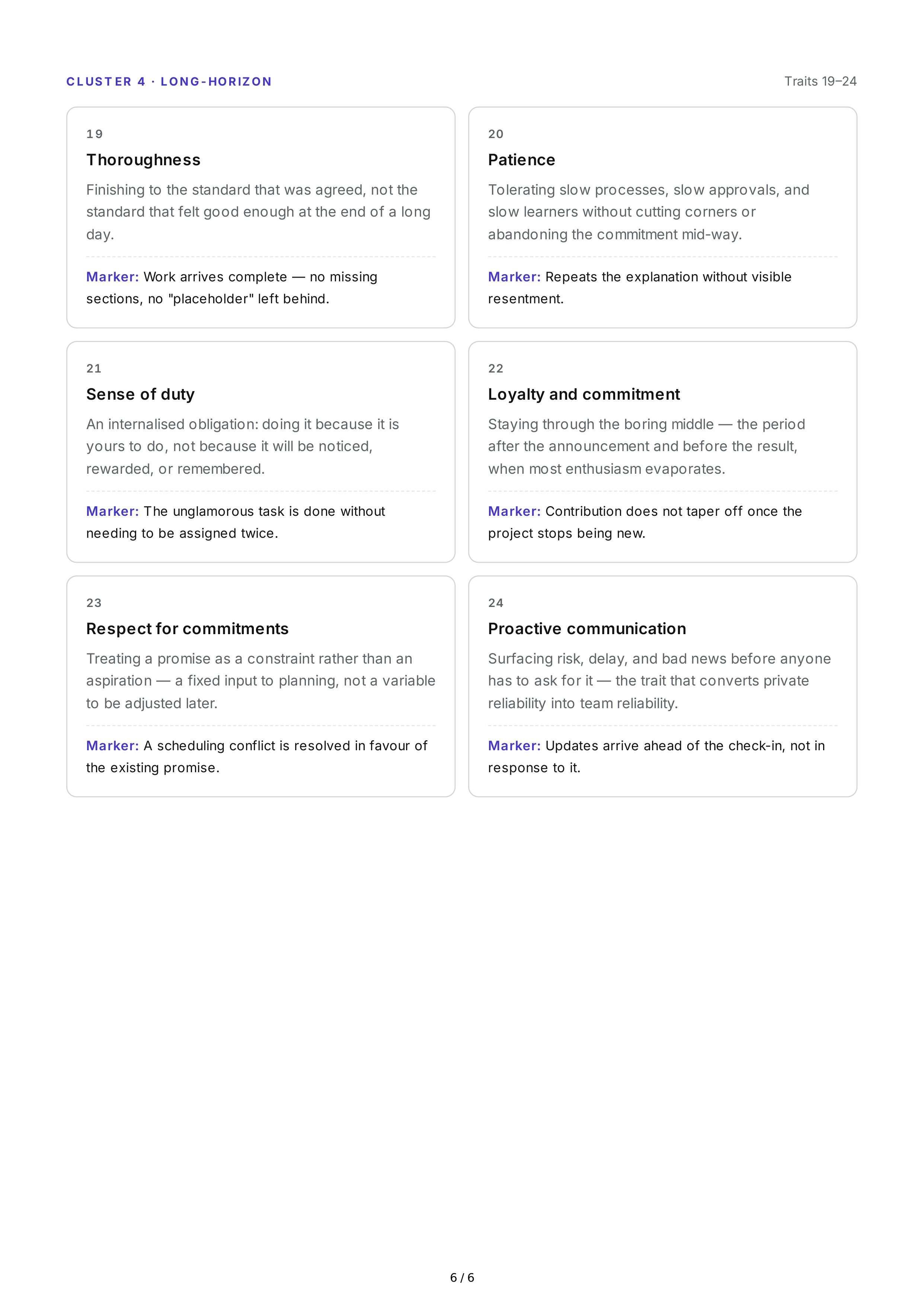 Dependability Personality Traits — page 6
