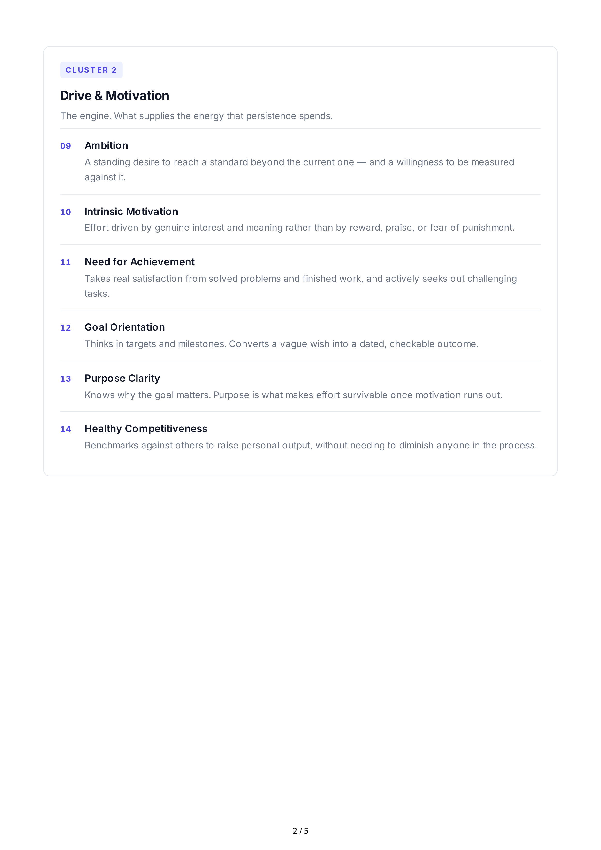 Determination Personality Traits — page 2