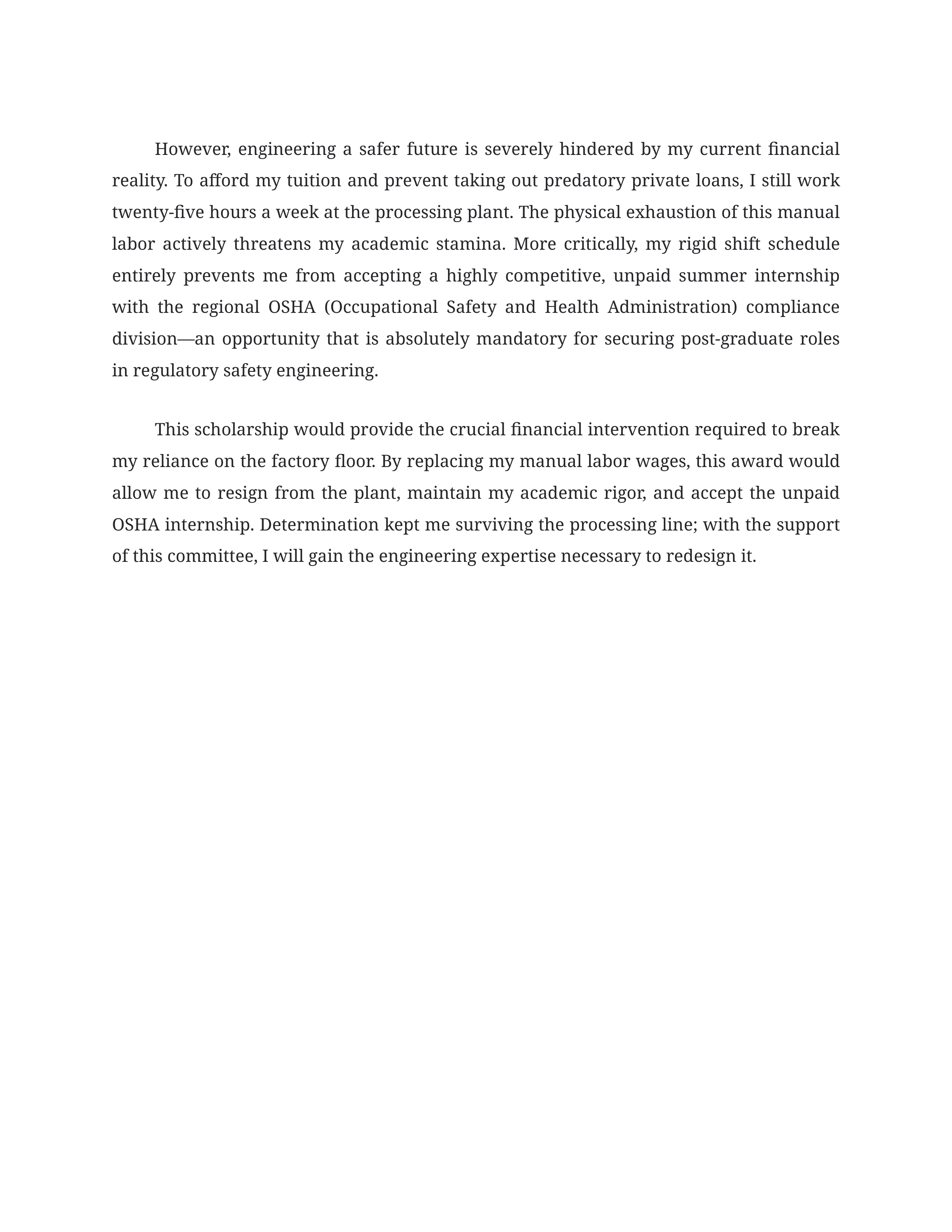Determination Scholarship Essay — page 2