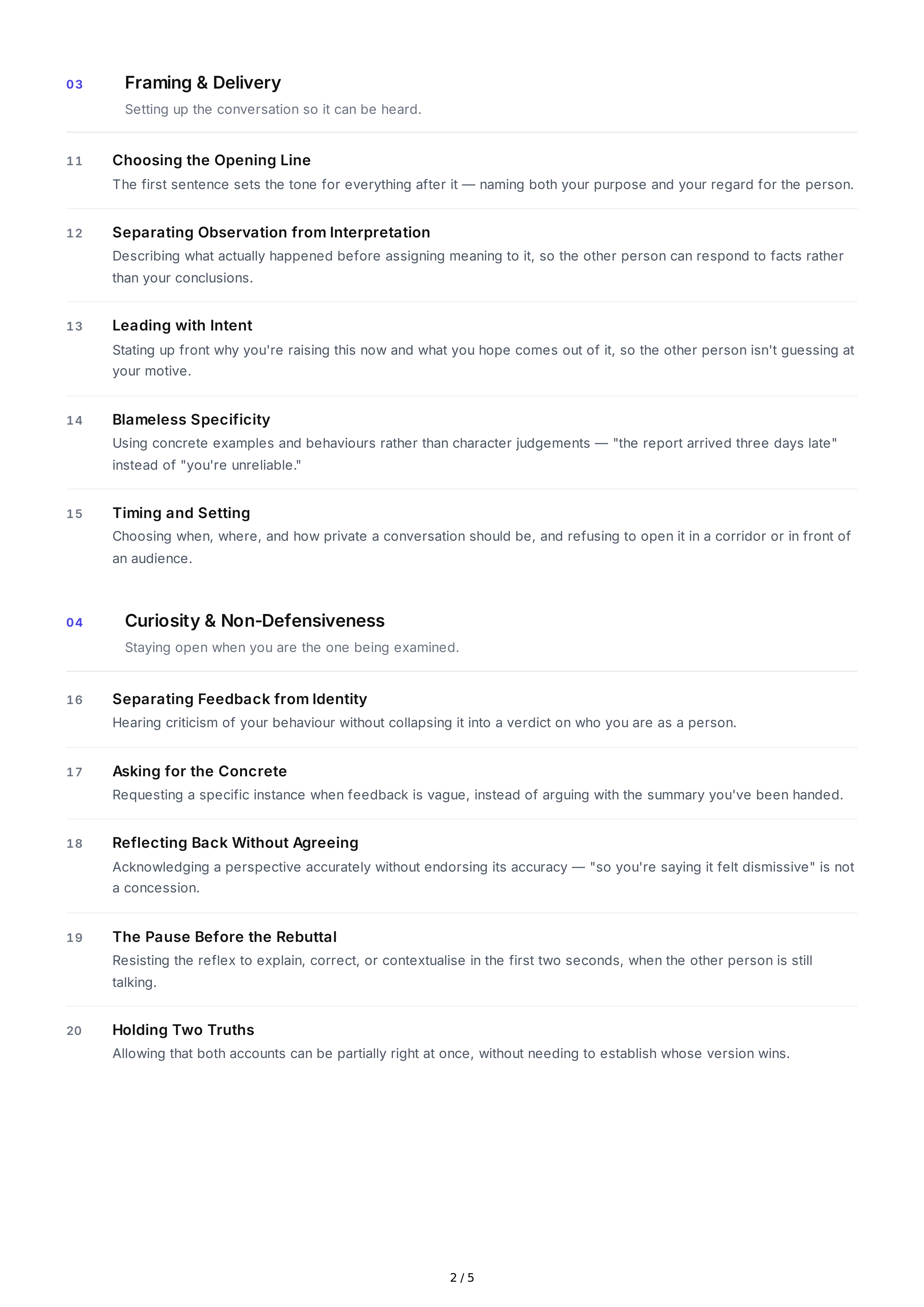 Difficult Conversation Interpersonal Skills — page 2