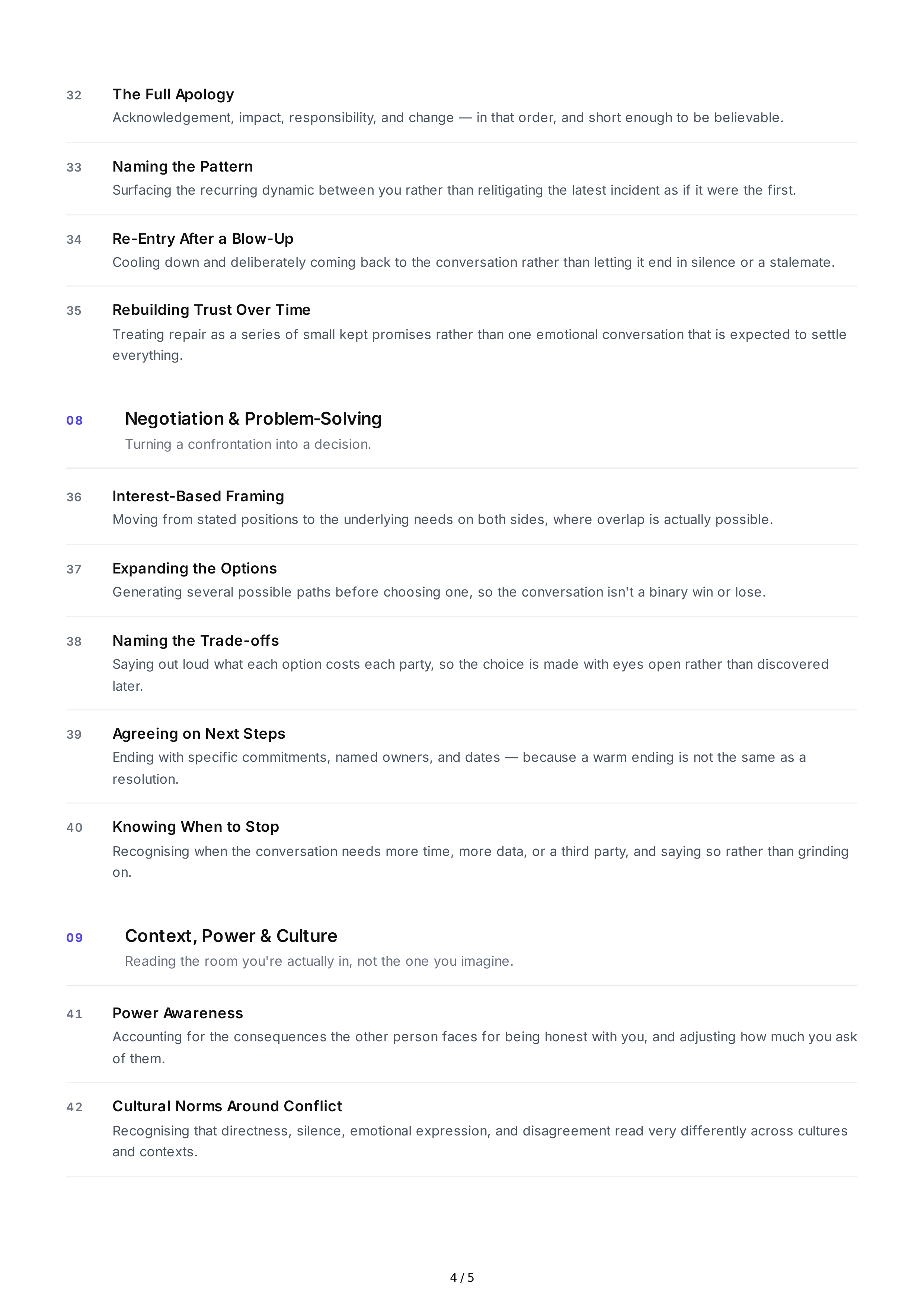 Difficult Conversation Interpersonal Skills — page 4