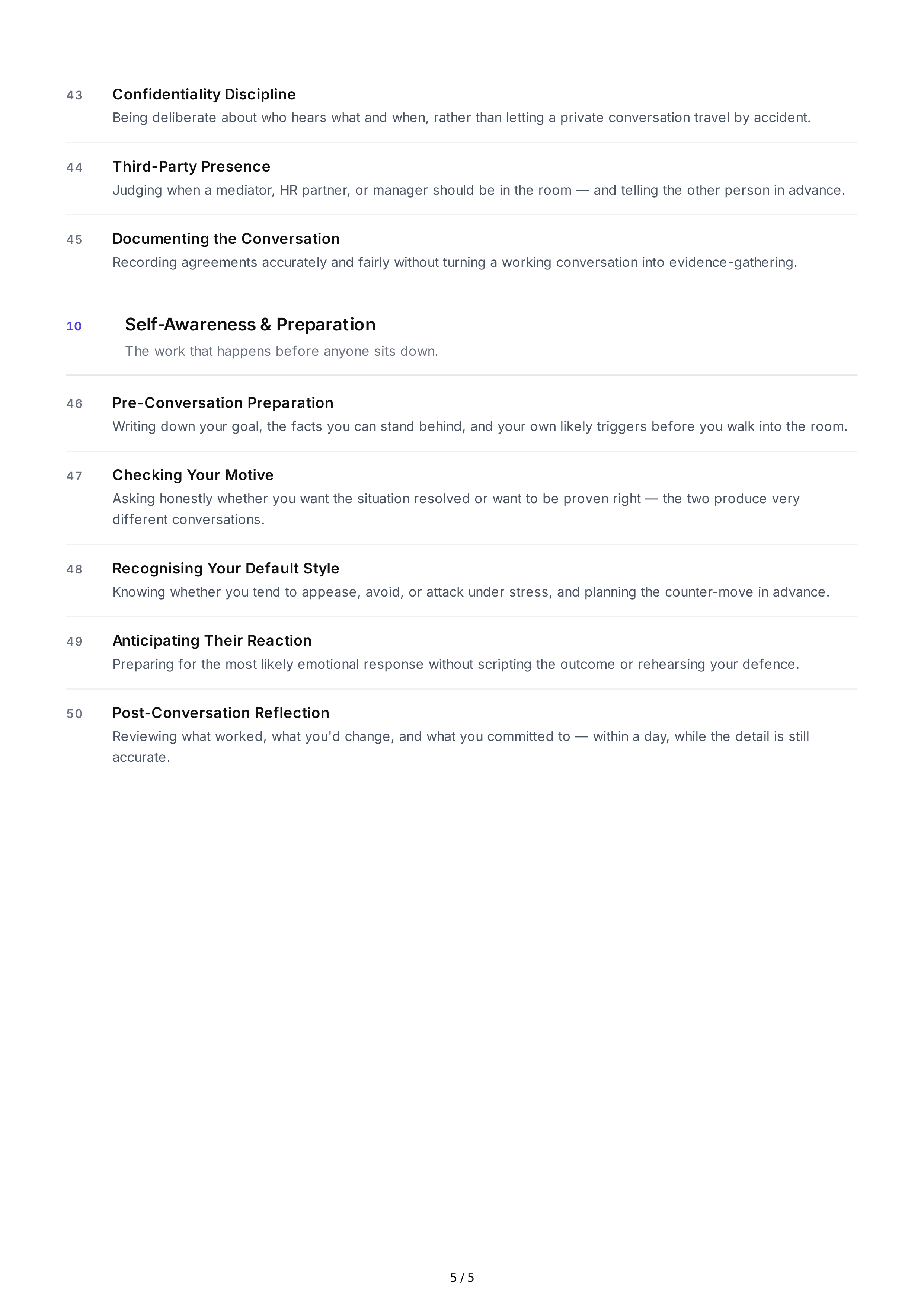 Difficult Conversation Interpersonal Skills — page 5