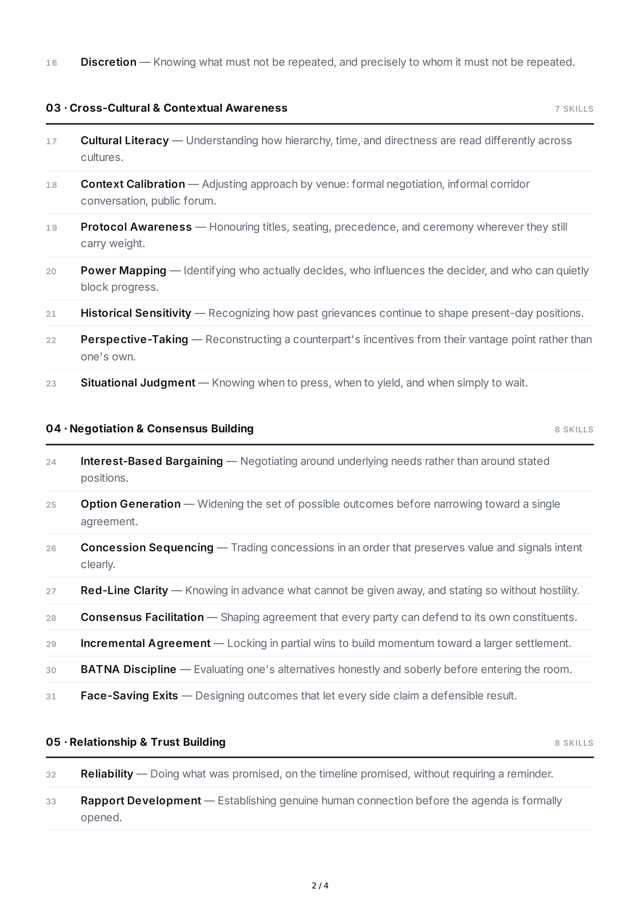 Diplomacy Interpersonal Skills — page 2