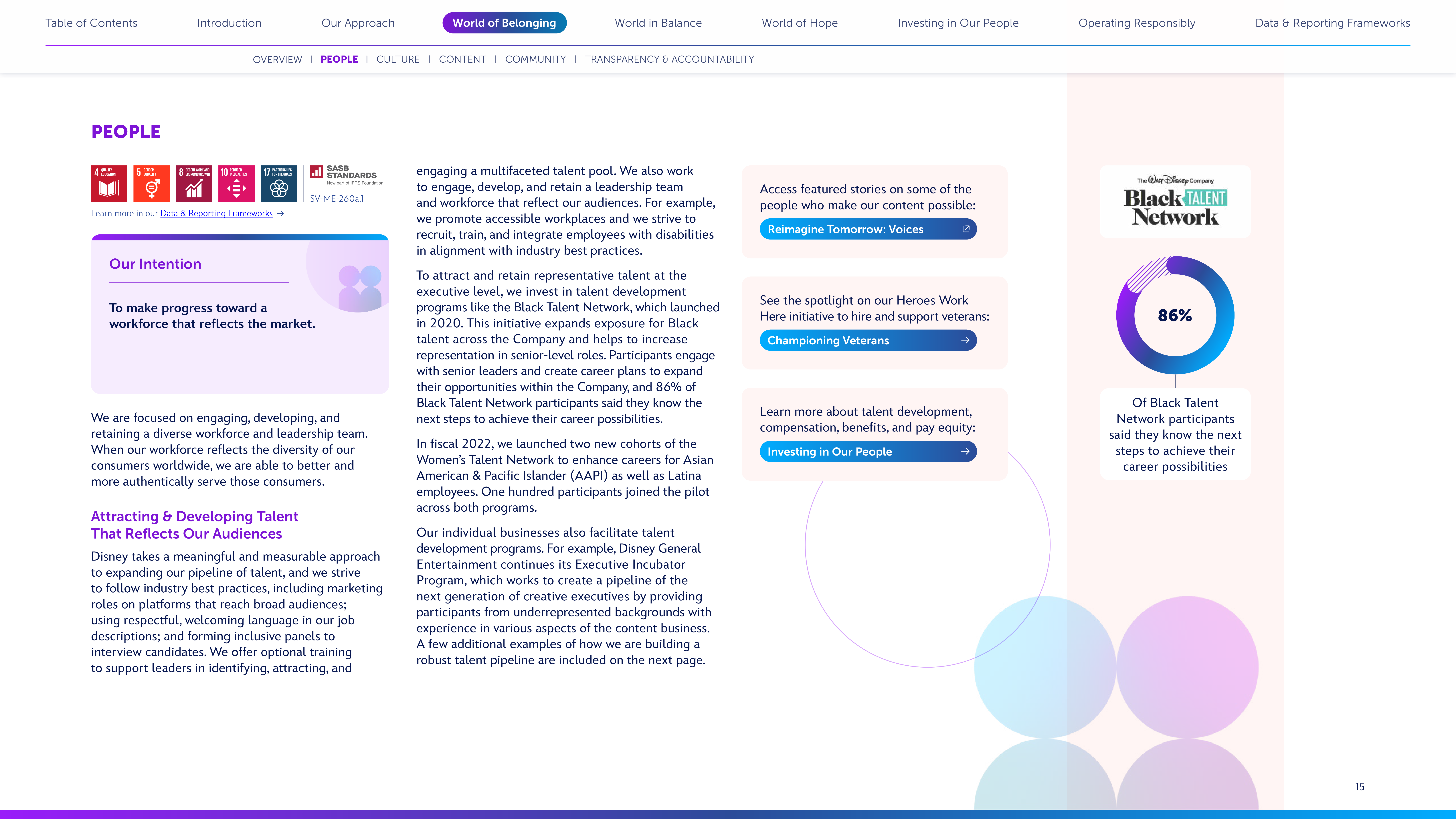 Disney Corporate Social Responsibility Report — page 15