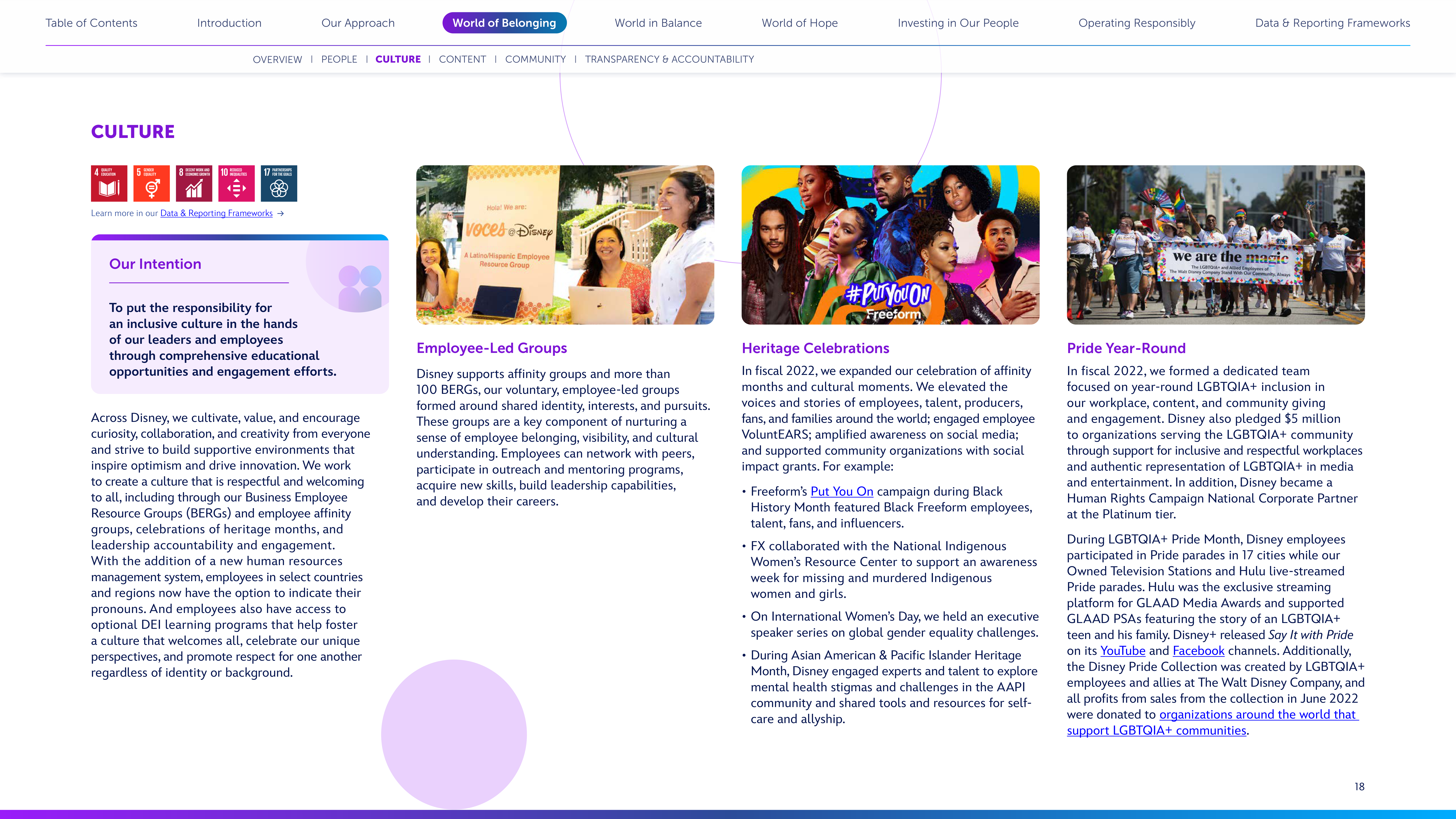 Disney Corporate Social Responsibility Report — page 18