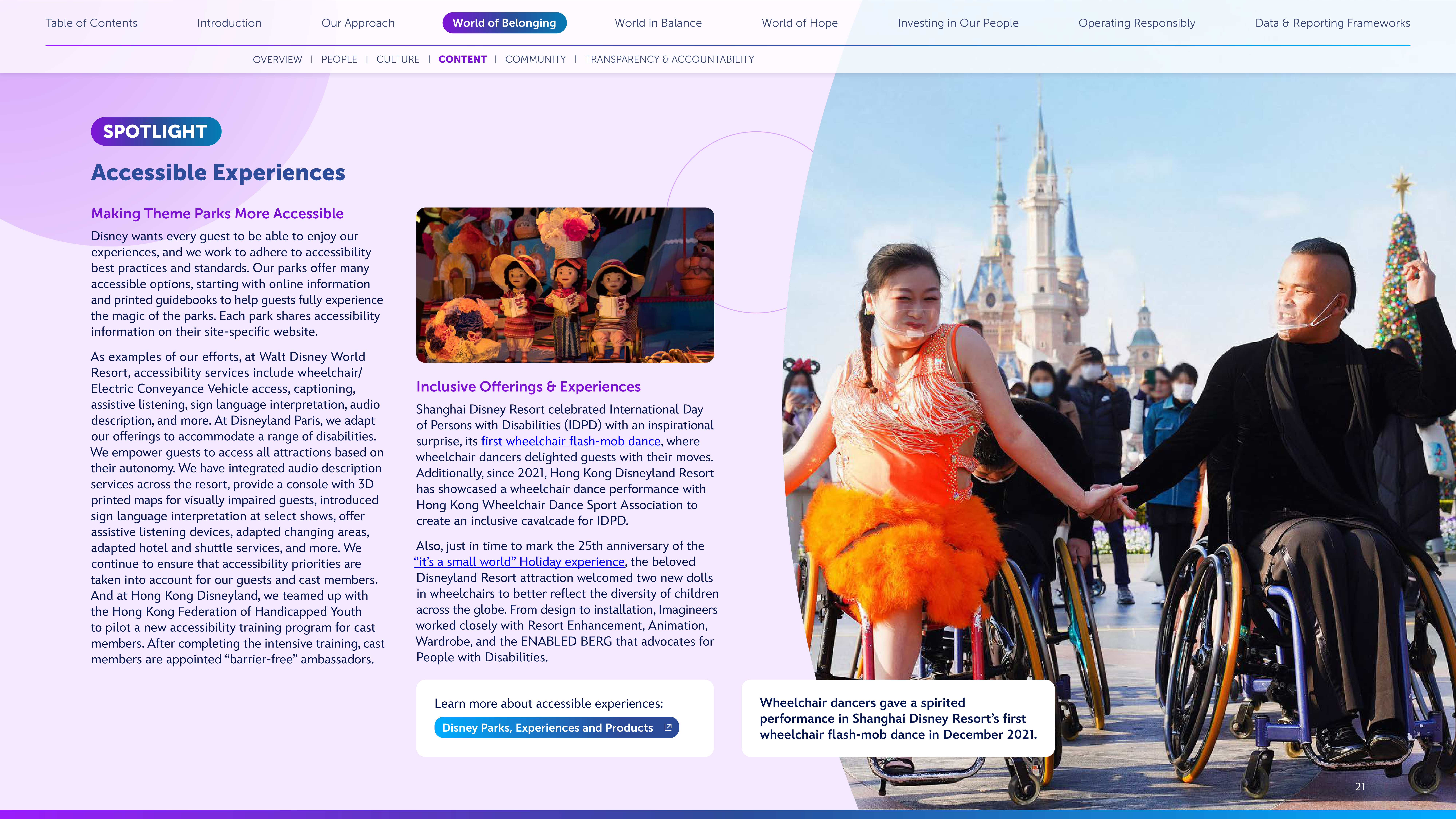 Disney Corporate Social Responsibility Report — page 21