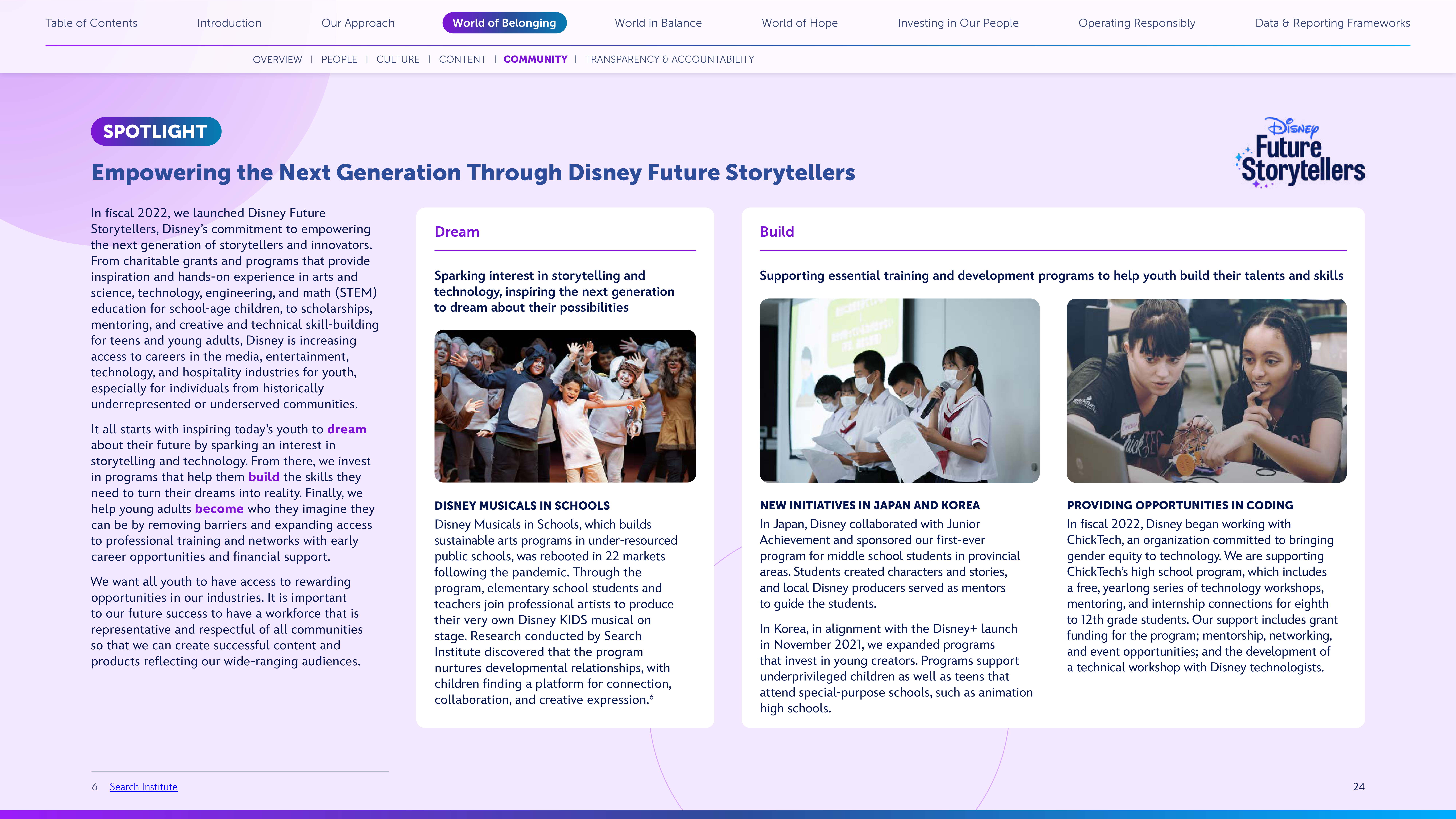 Disney Corporate Social Responsibility Report — page 24