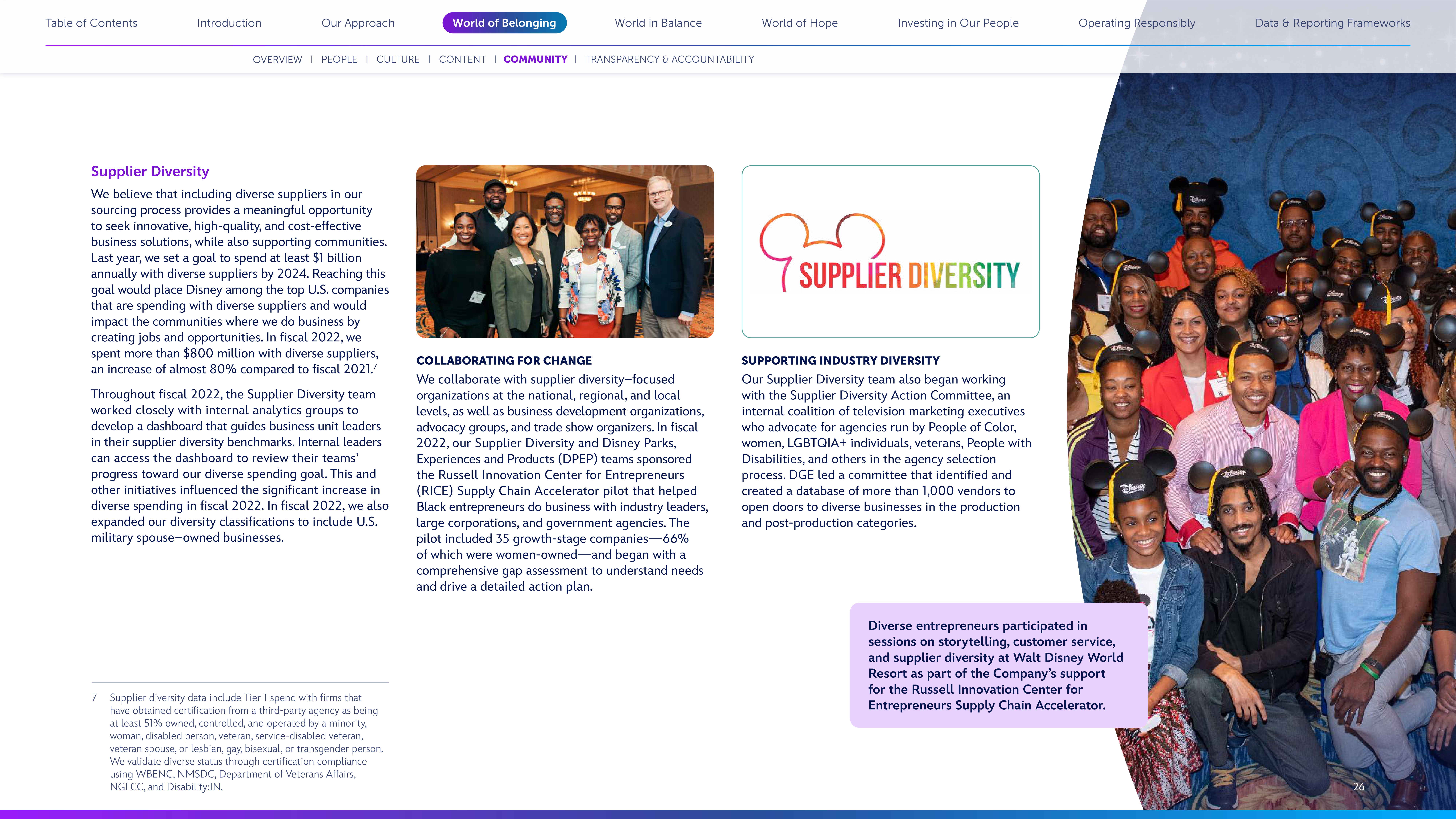 Disney Corporate Social Responsibility Report — page 26