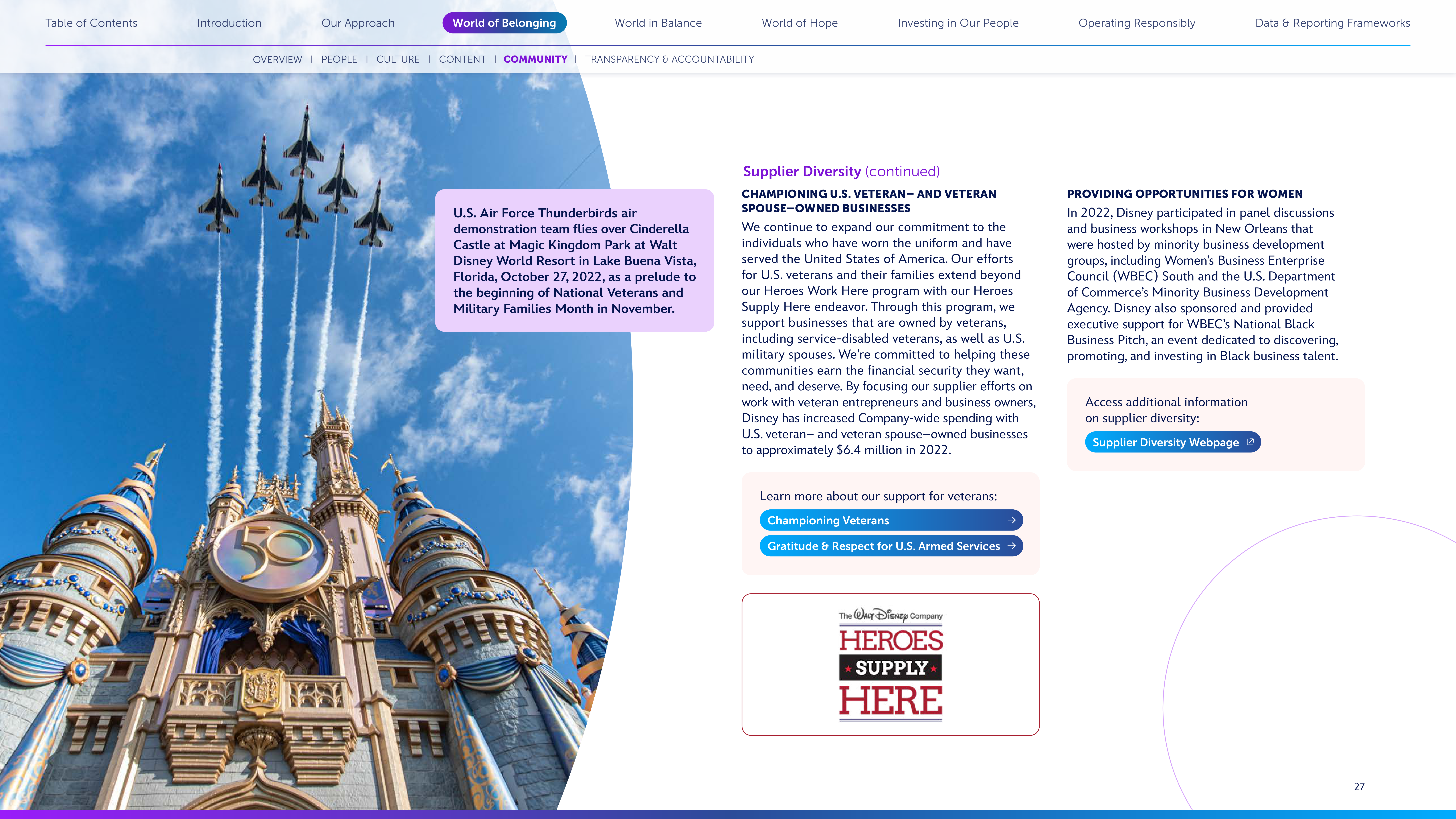 Disney Corporate Social Responsibility Report — page 27