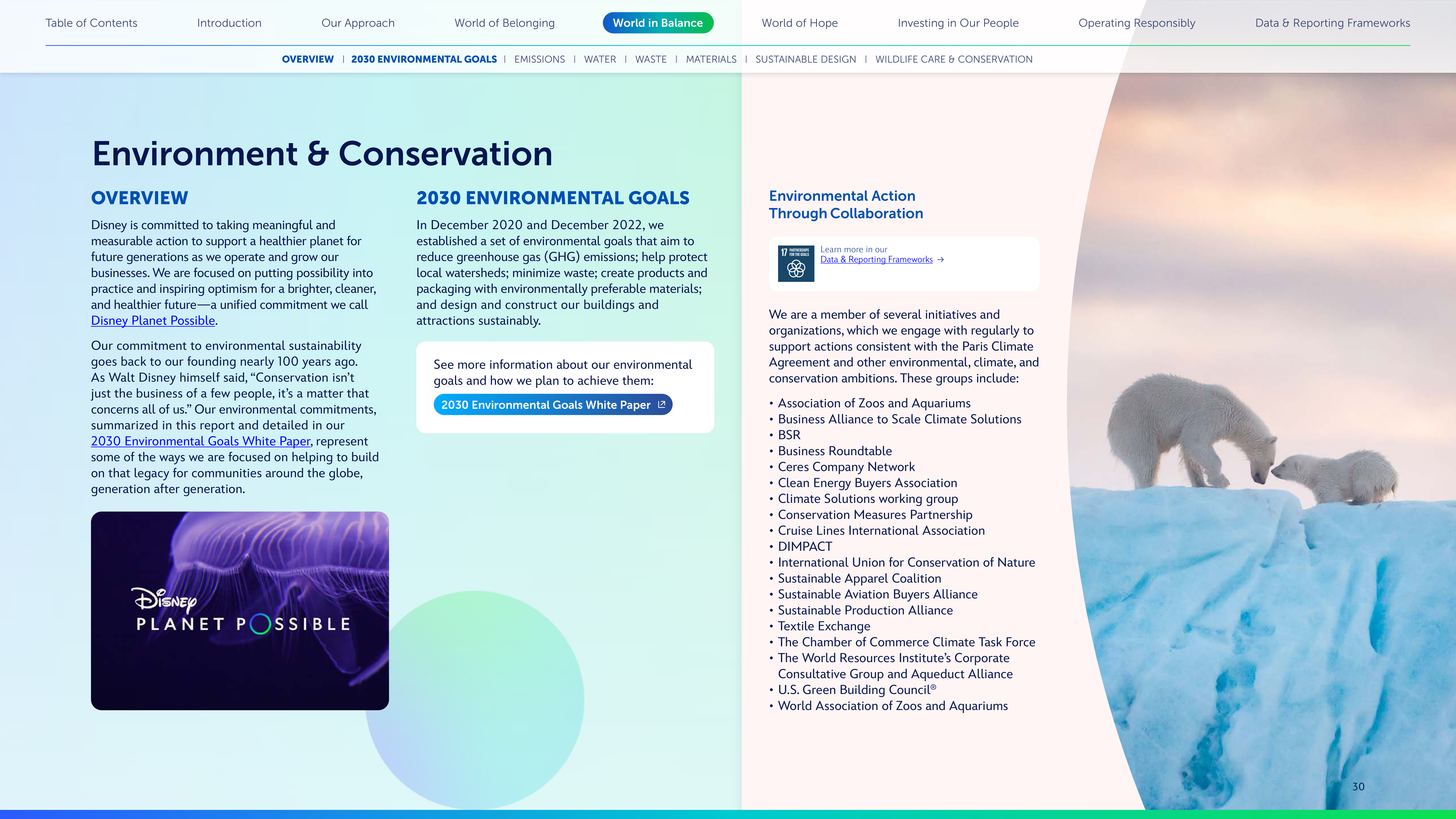 Disney Corporate Social Responsibility Report — page 30