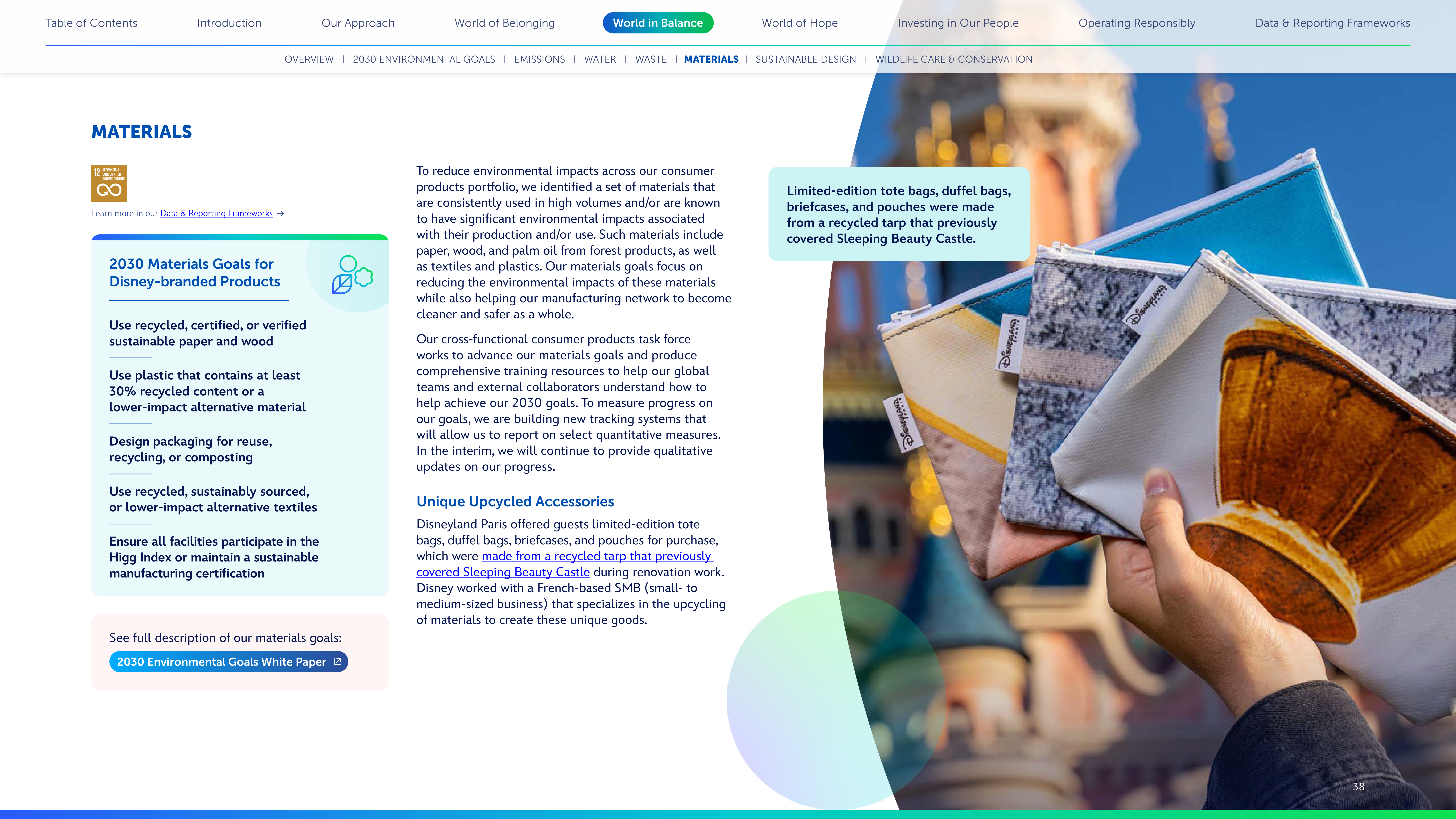 Disney Corporate Social Responsibility Report — page 38