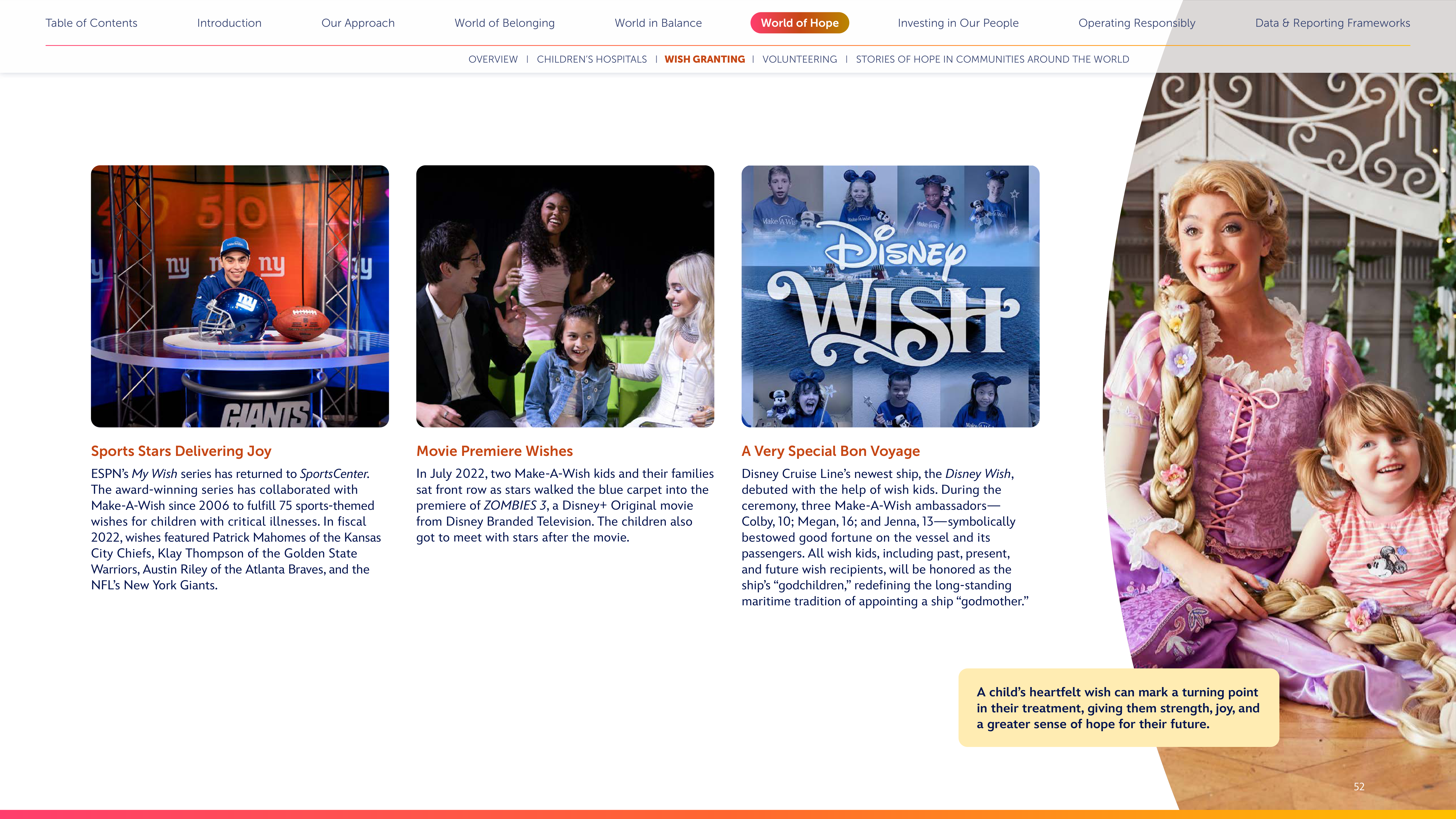Disney Corporate Social Responsibility Report — page 52