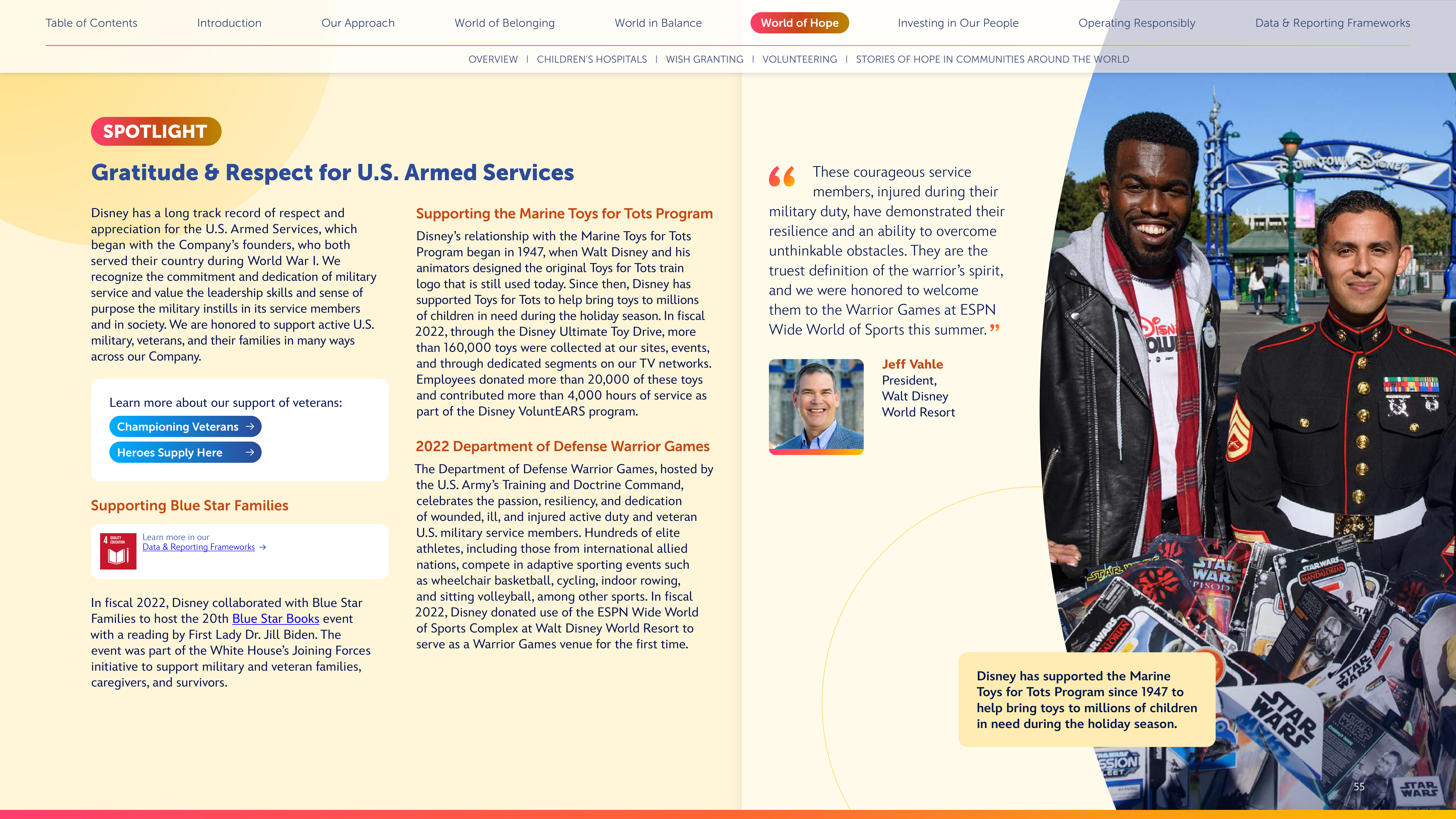 Disney Corporate Social Responsibility Report — page 55