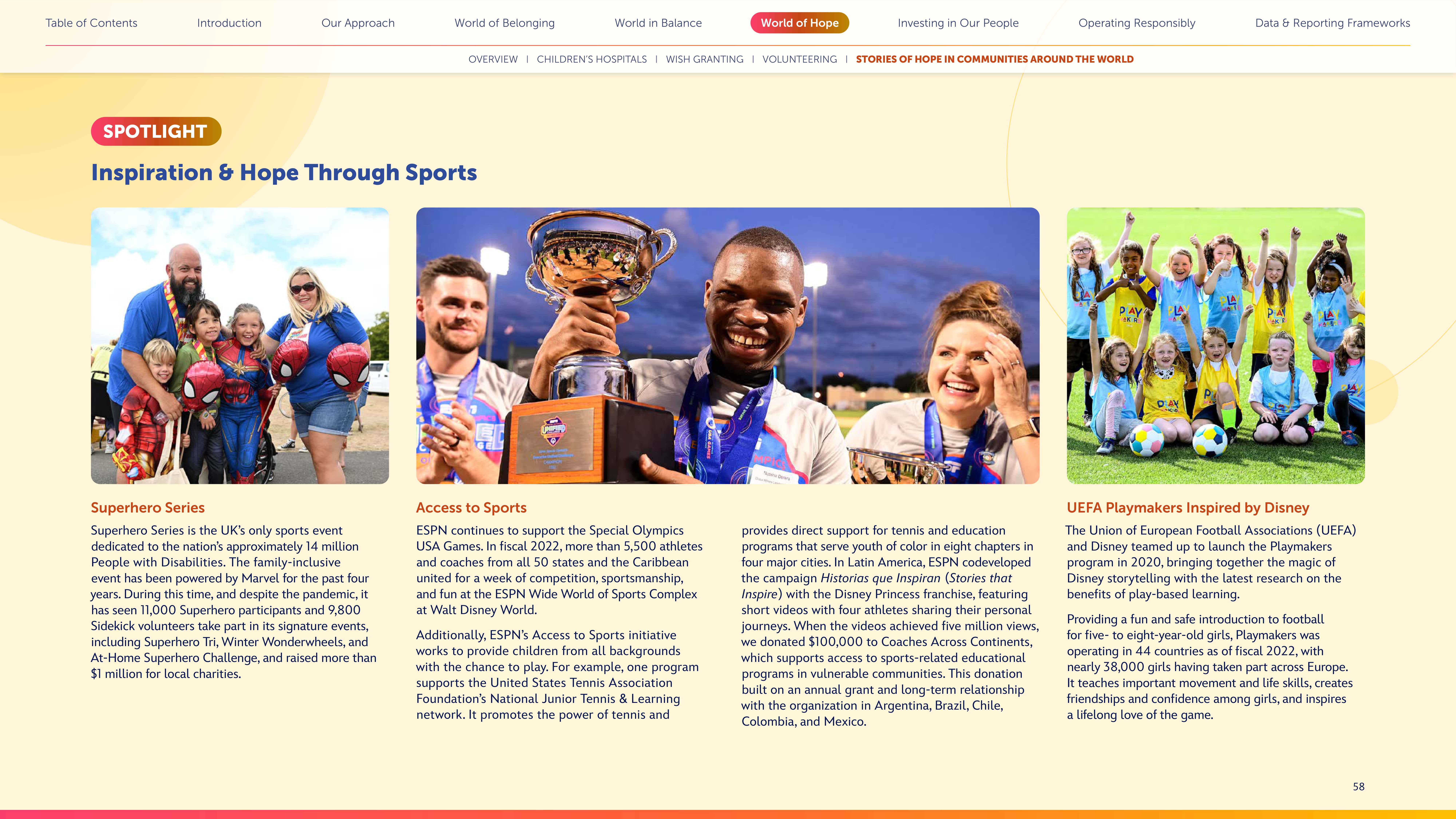 Disney Corporate Social Responsibility Report — page 58