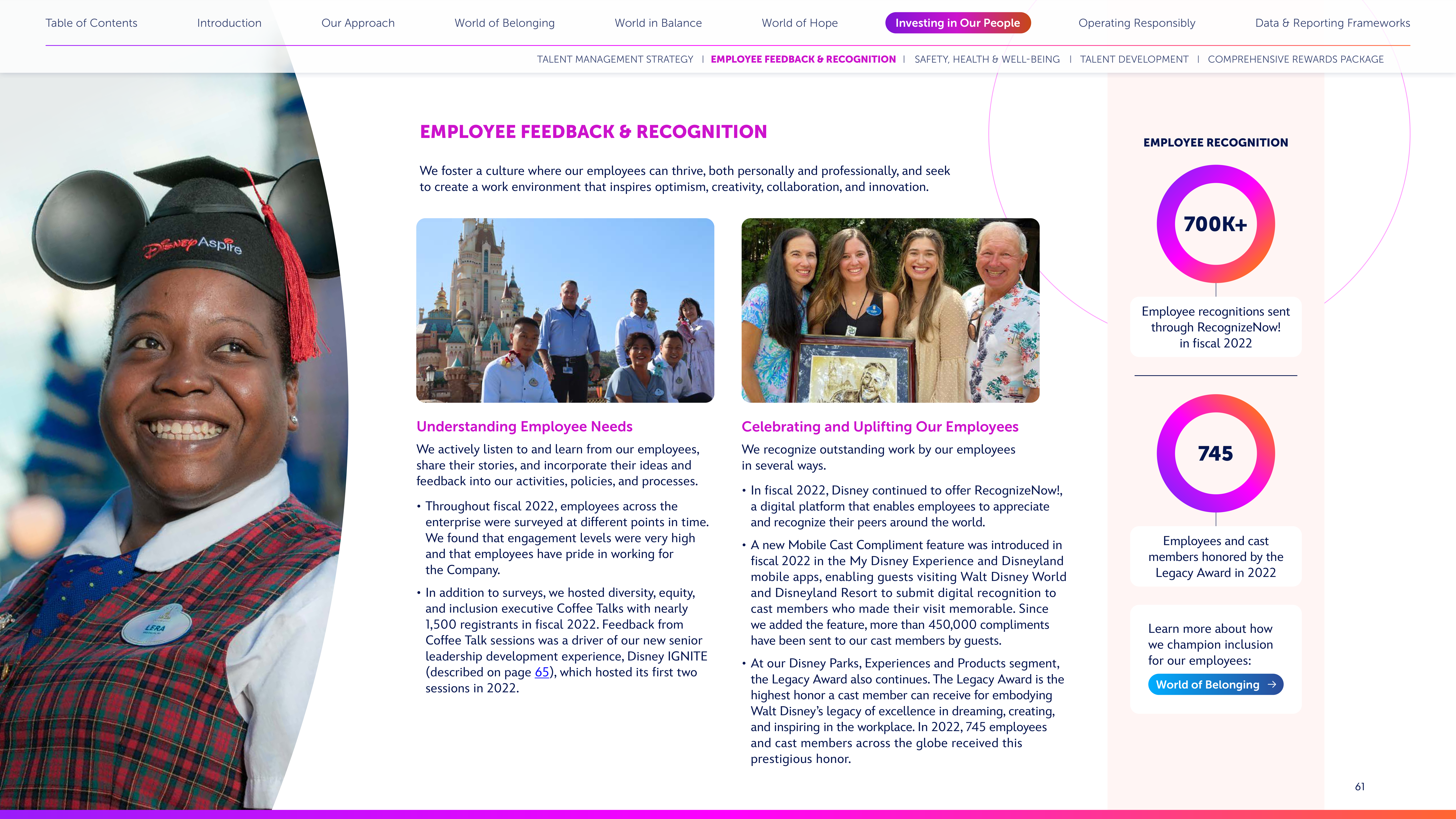 Disney Corporate Social Responsibility Report — page 61