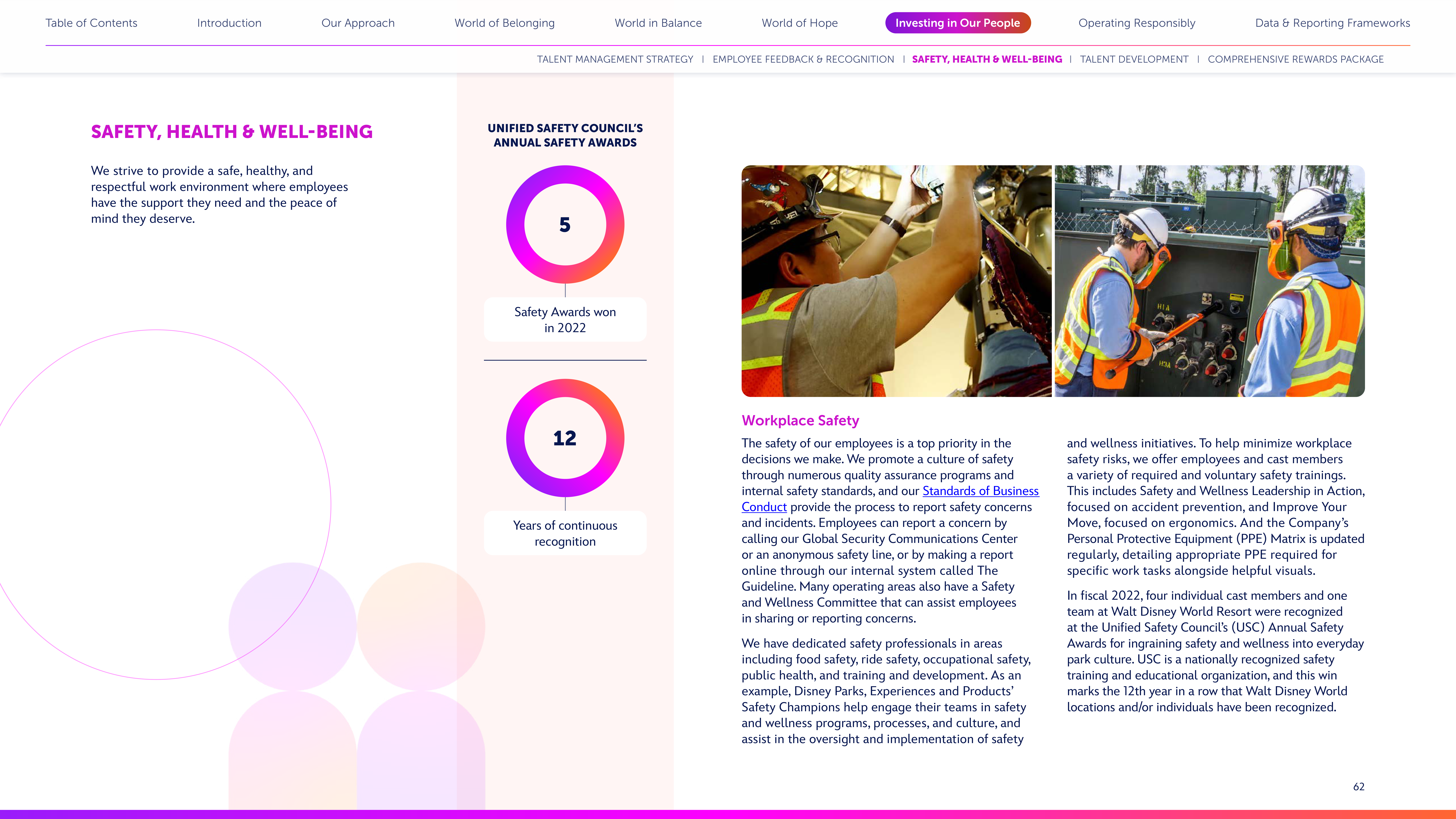 Disney Corporate Social Responsibility Report — page 62
