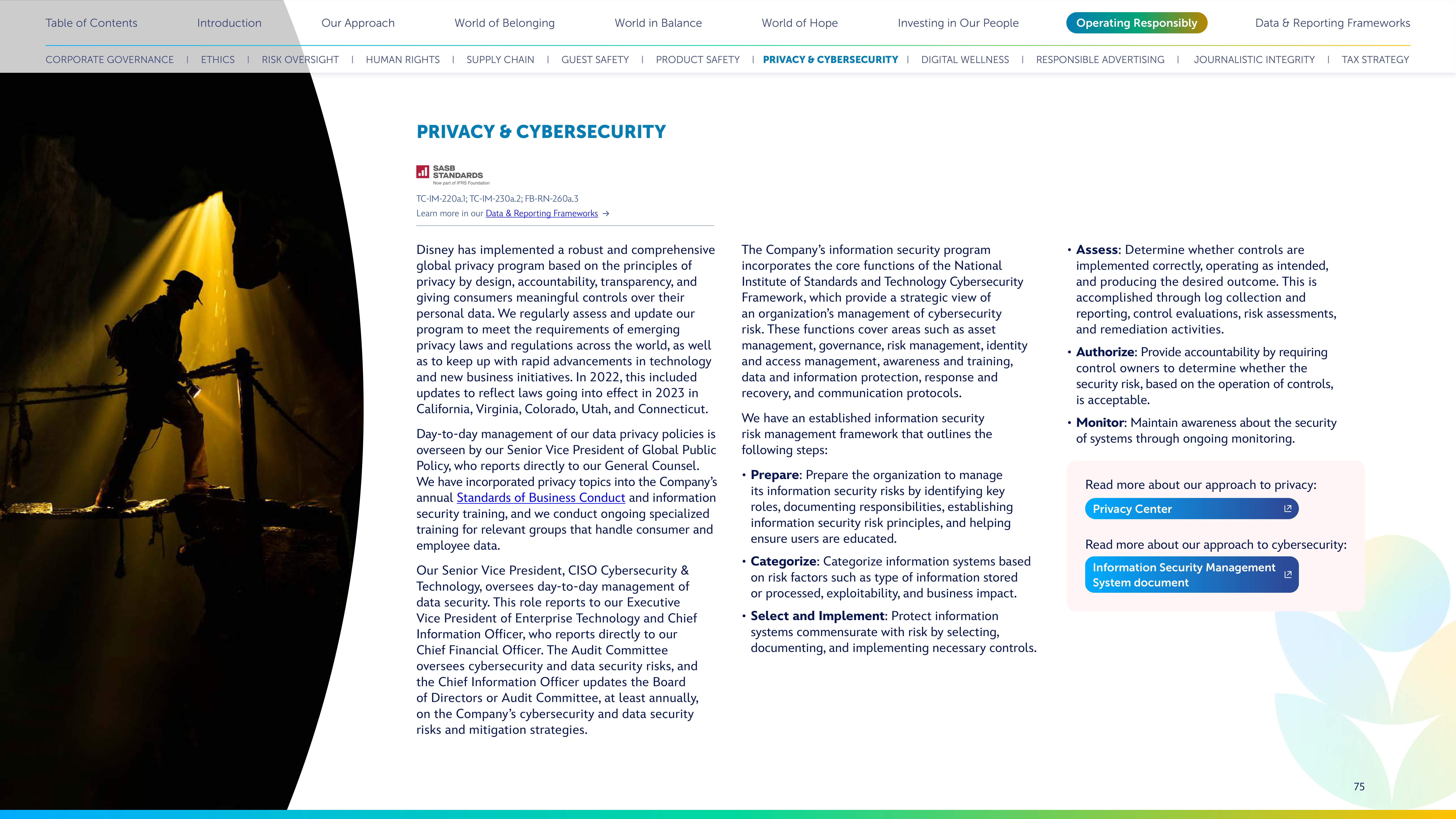Disney Corporate Social Responsibility Report — page 75